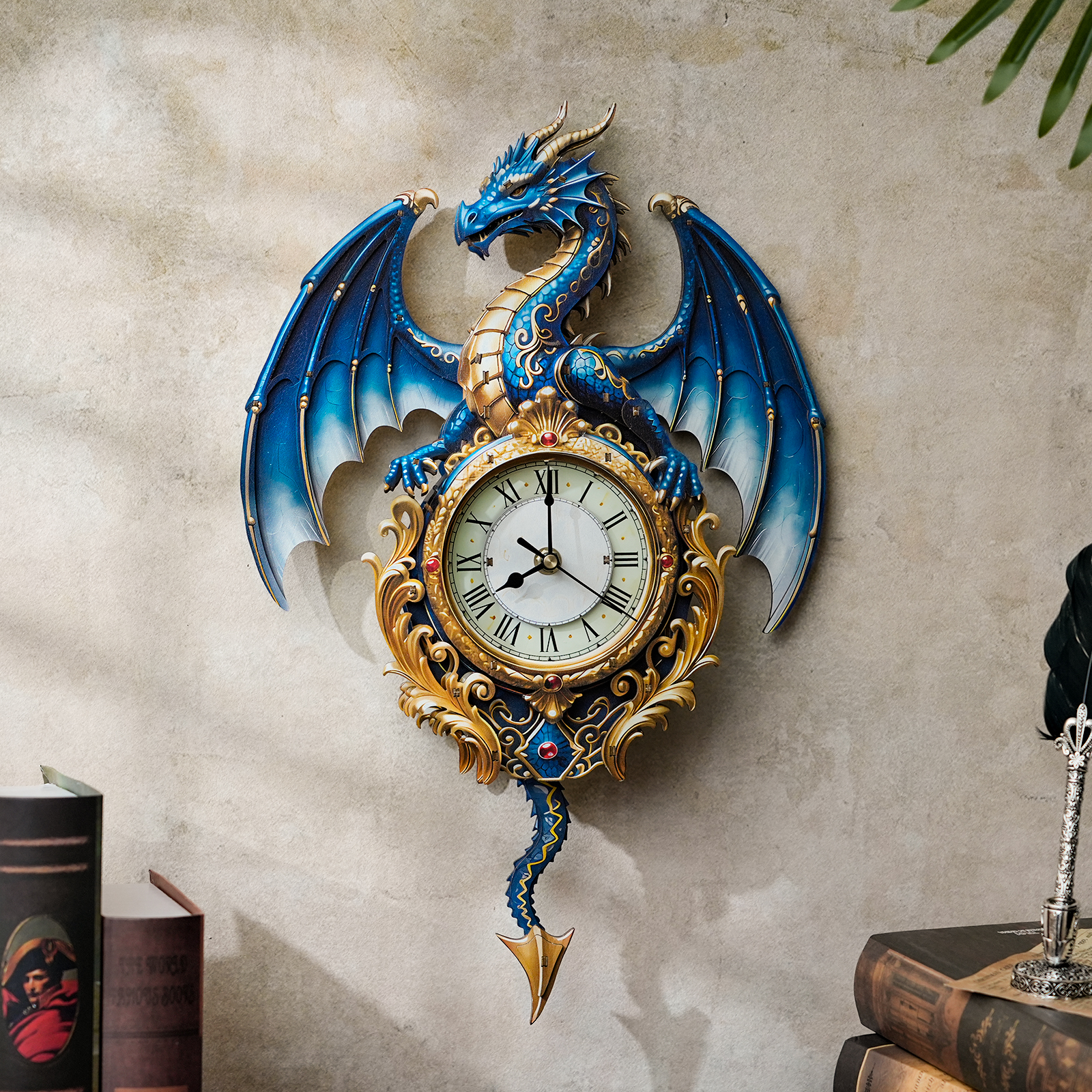 Roaring Dragon - 3D Animated Chime Clock