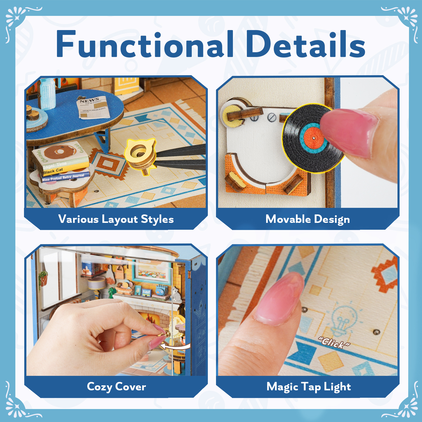 Living Room - 3D Wooden Miniature House Kit
