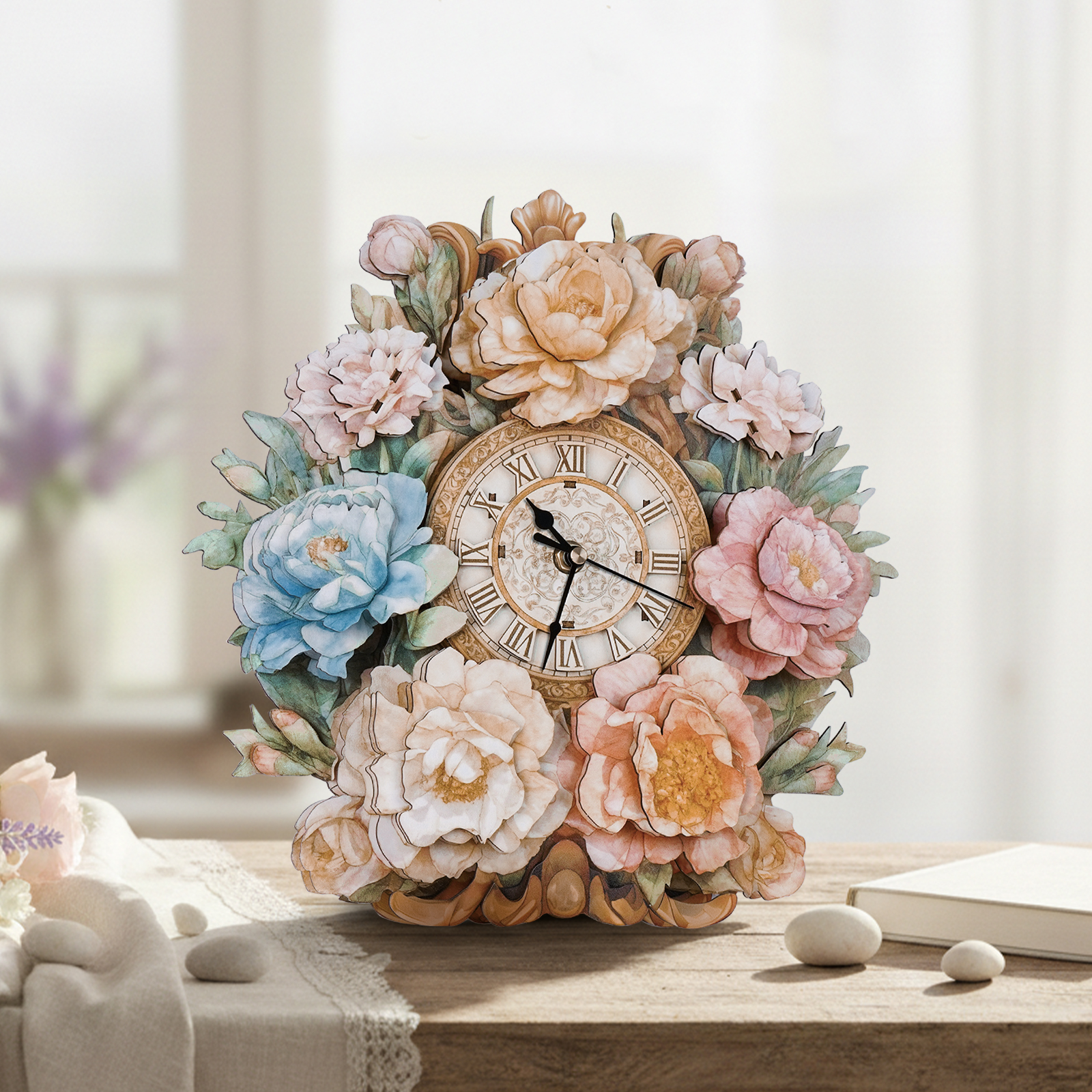 Floral Bouquet - 3D Decorative Wall & Desk Clock