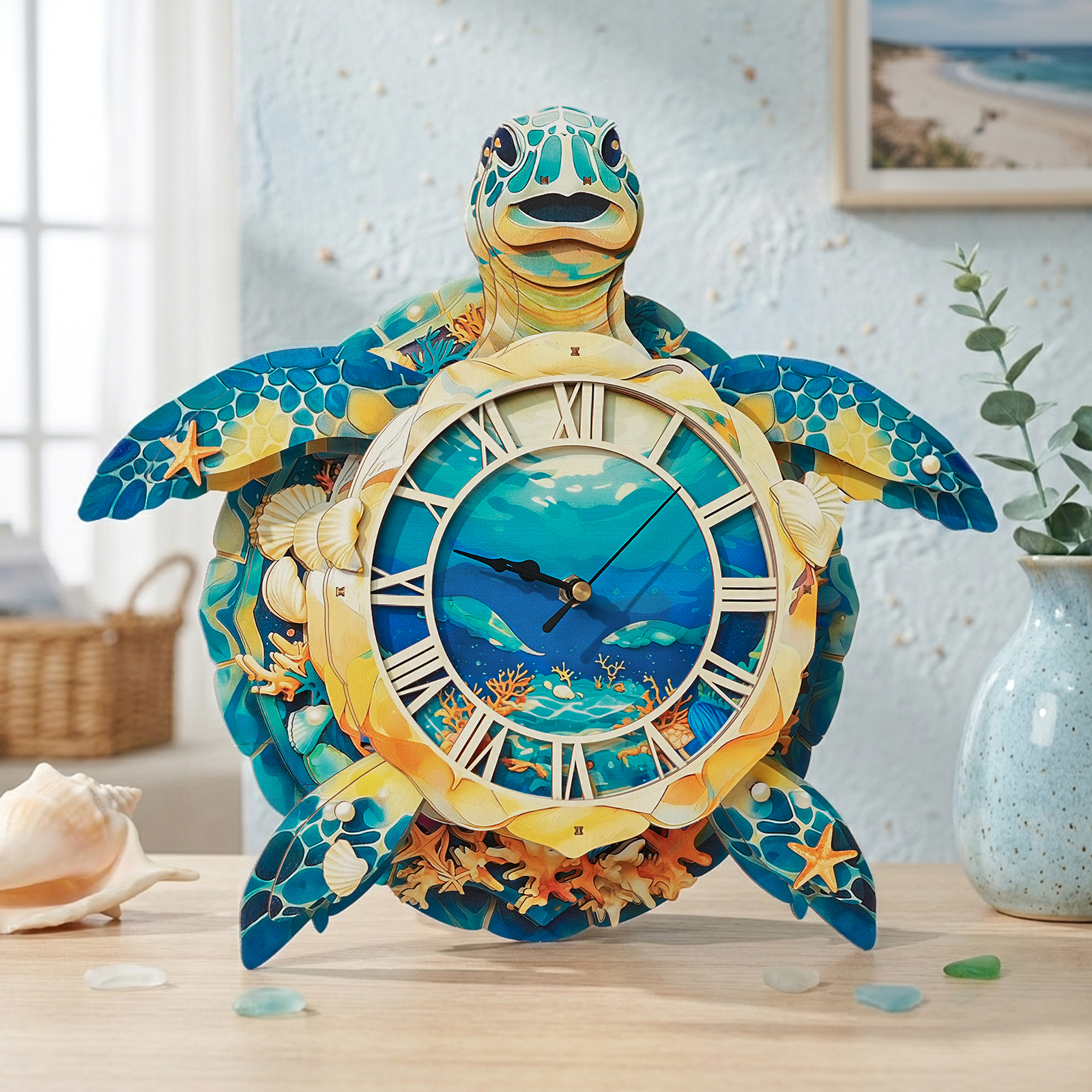Ocean Turtle - 3D Animated Chime Clock