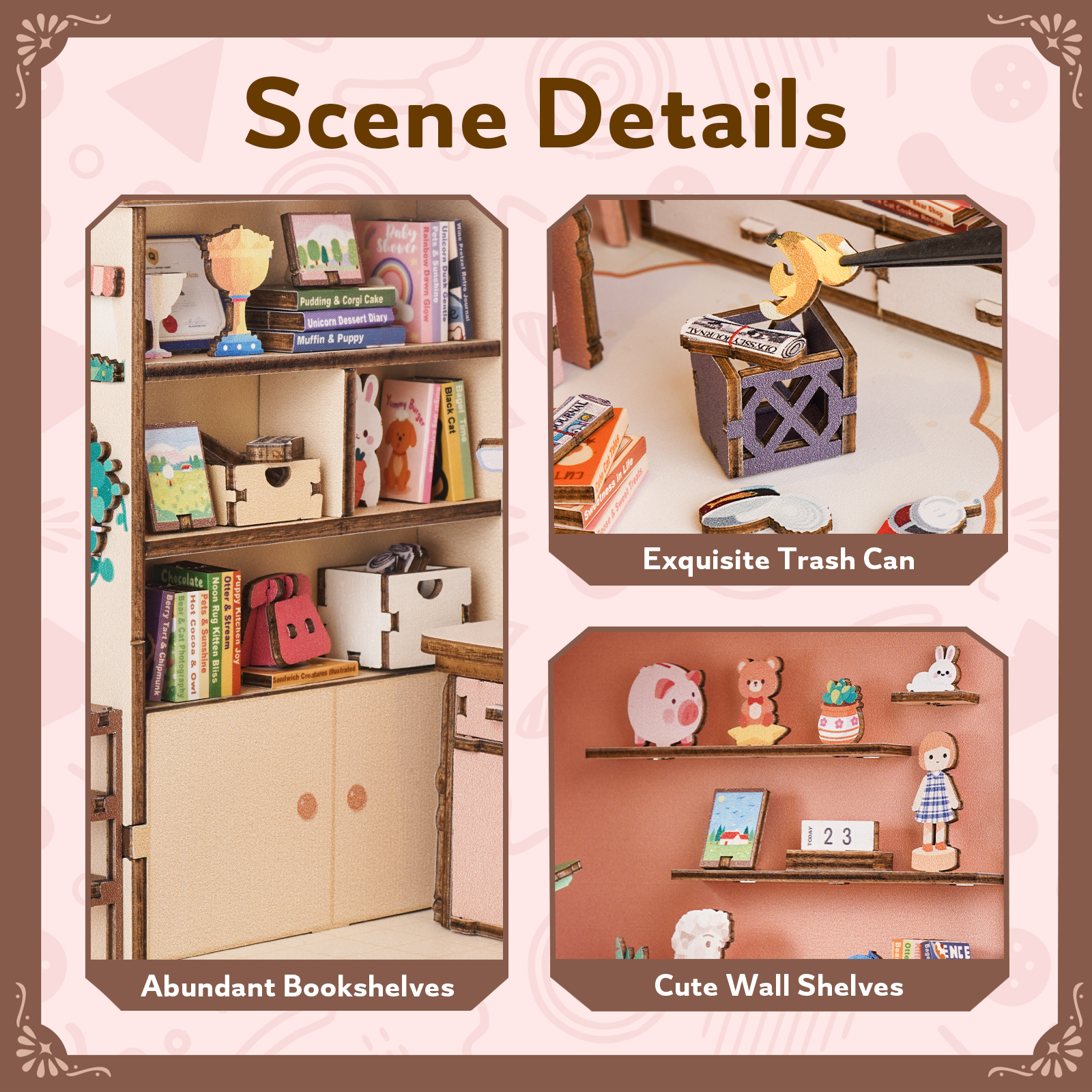 Study Room - 3D Wooden Miniature House Kit