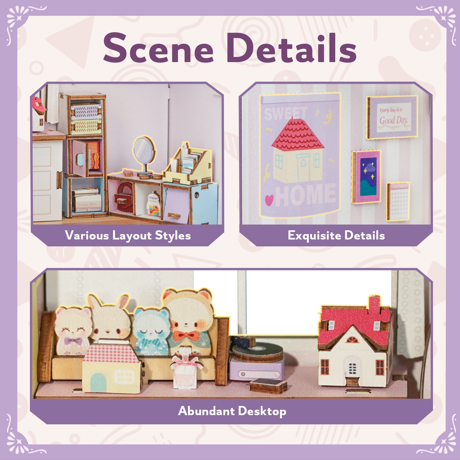 Bedroom - 3D Wooden Miniature House Kit