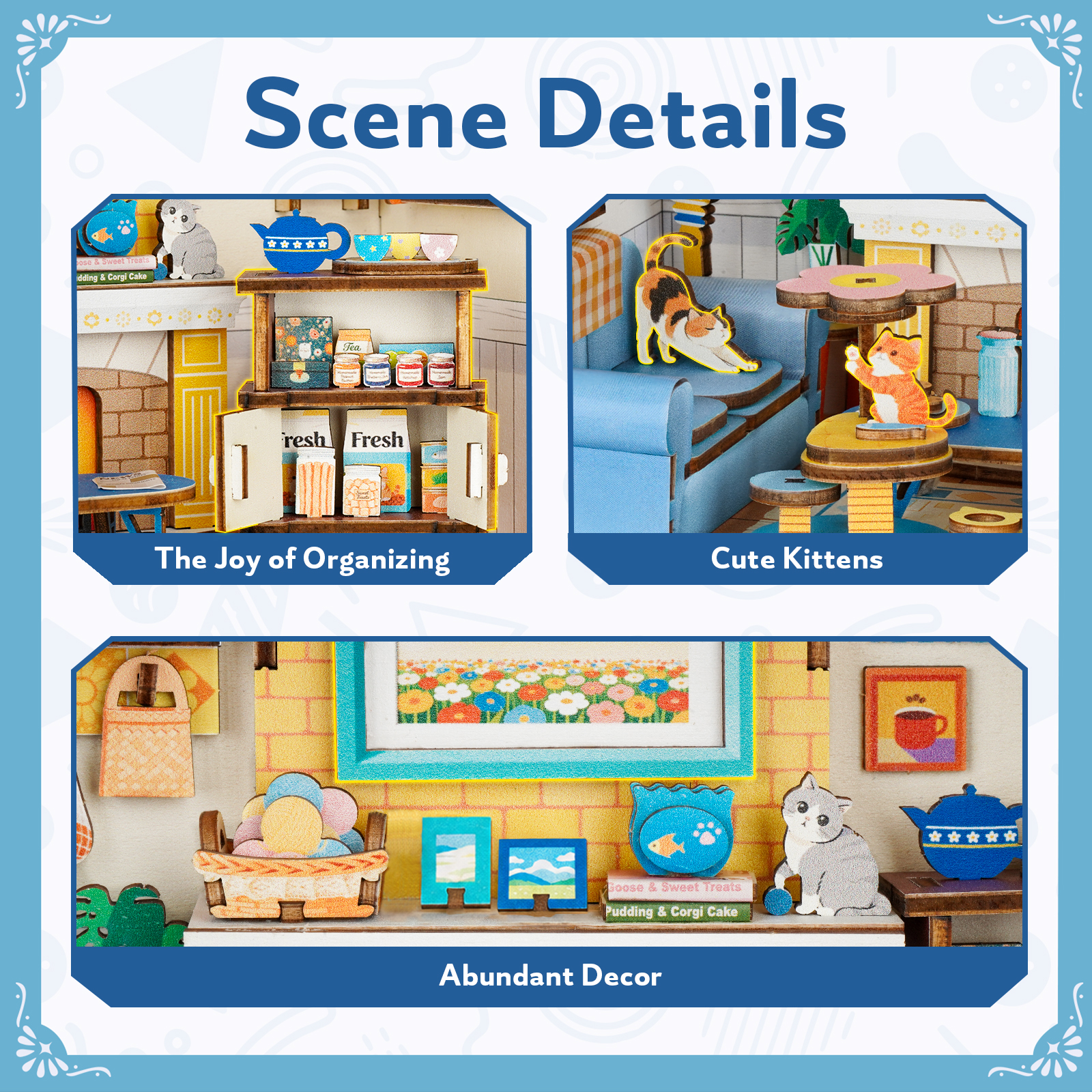 Living Room - 3D Wooden Miniature House Kit