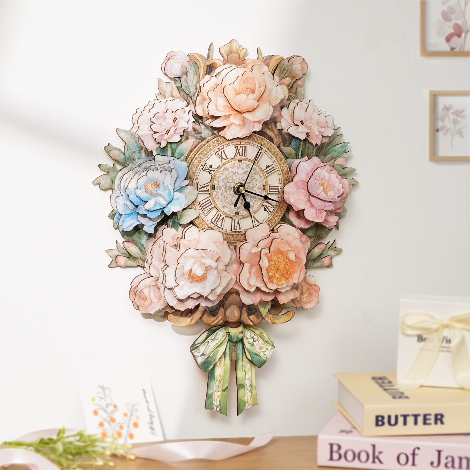 Floral Bouquet - 3D Decorative Wall & Desk Clock
