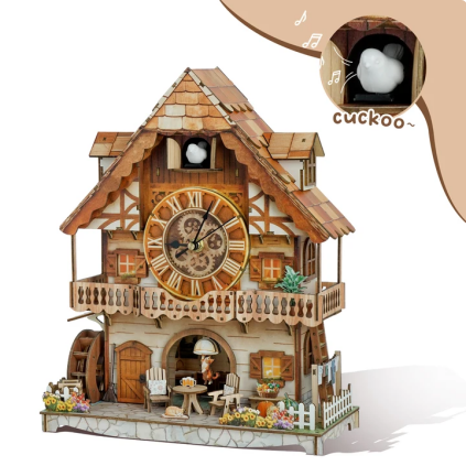 German Country Cottage - 3D Wooden Cuckoo Clock