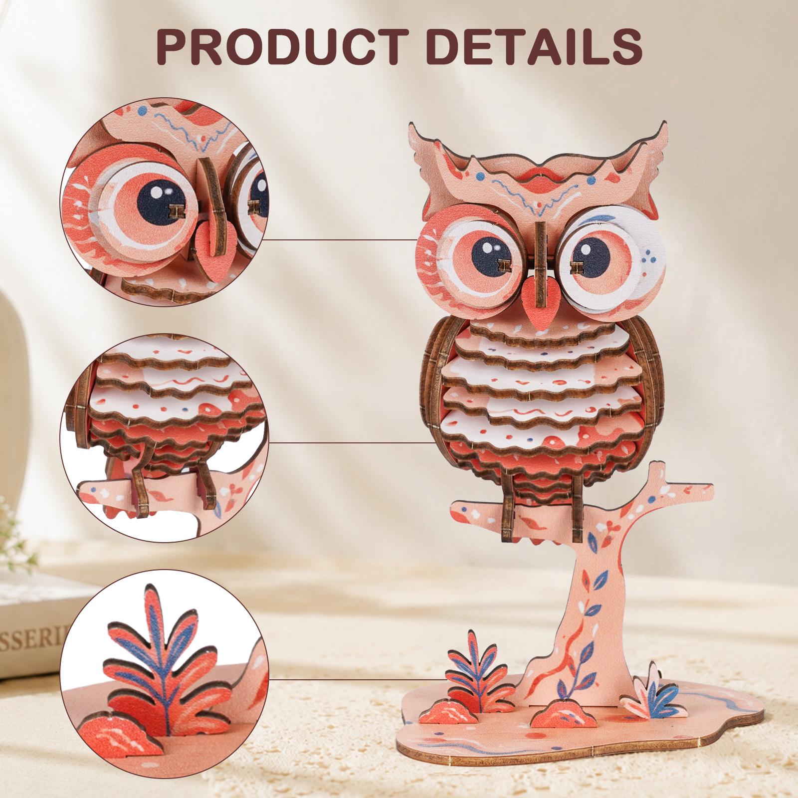 Owl - 3D Wooden Puzzle