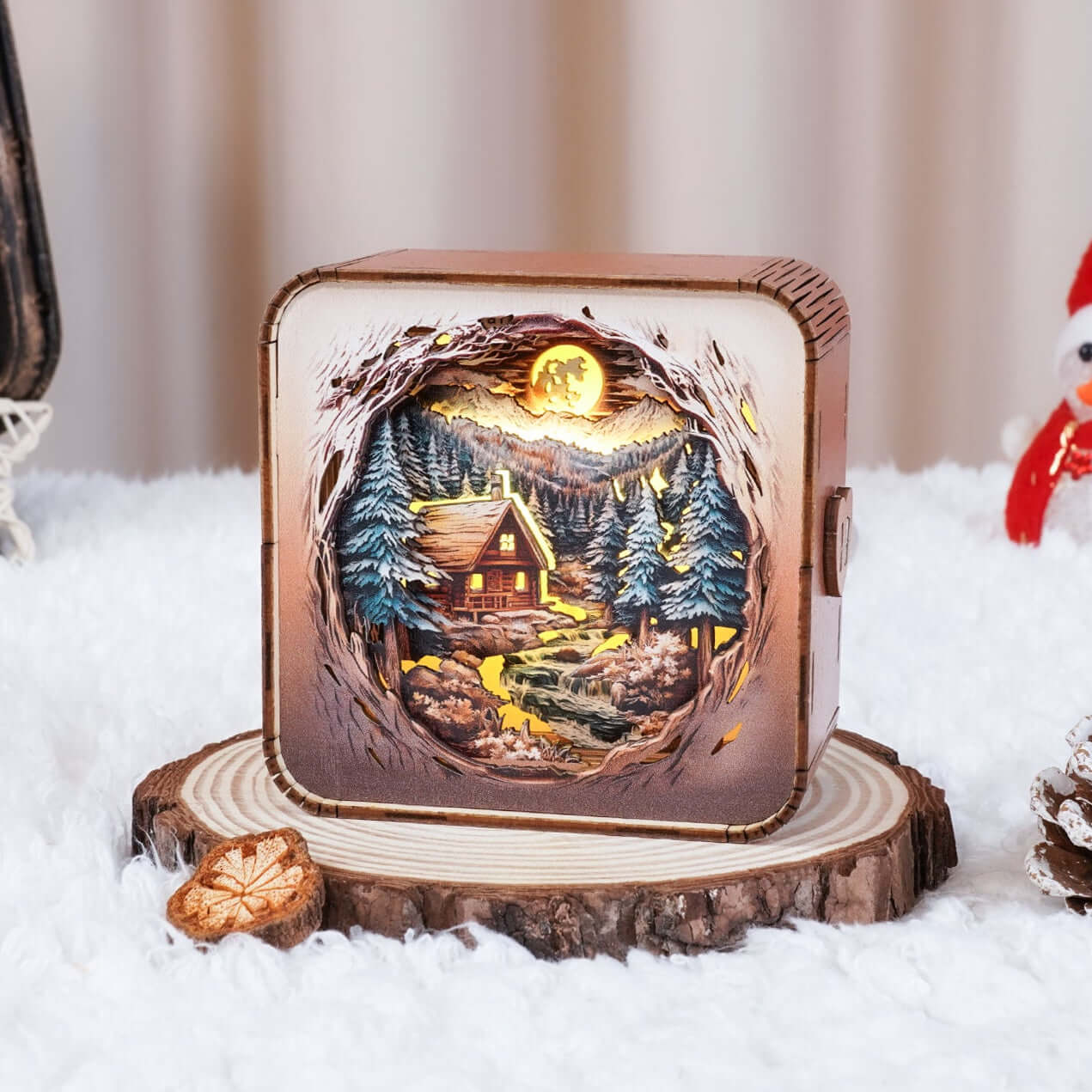 3D Wooden Puzzle Night Light, DIY kits for adults