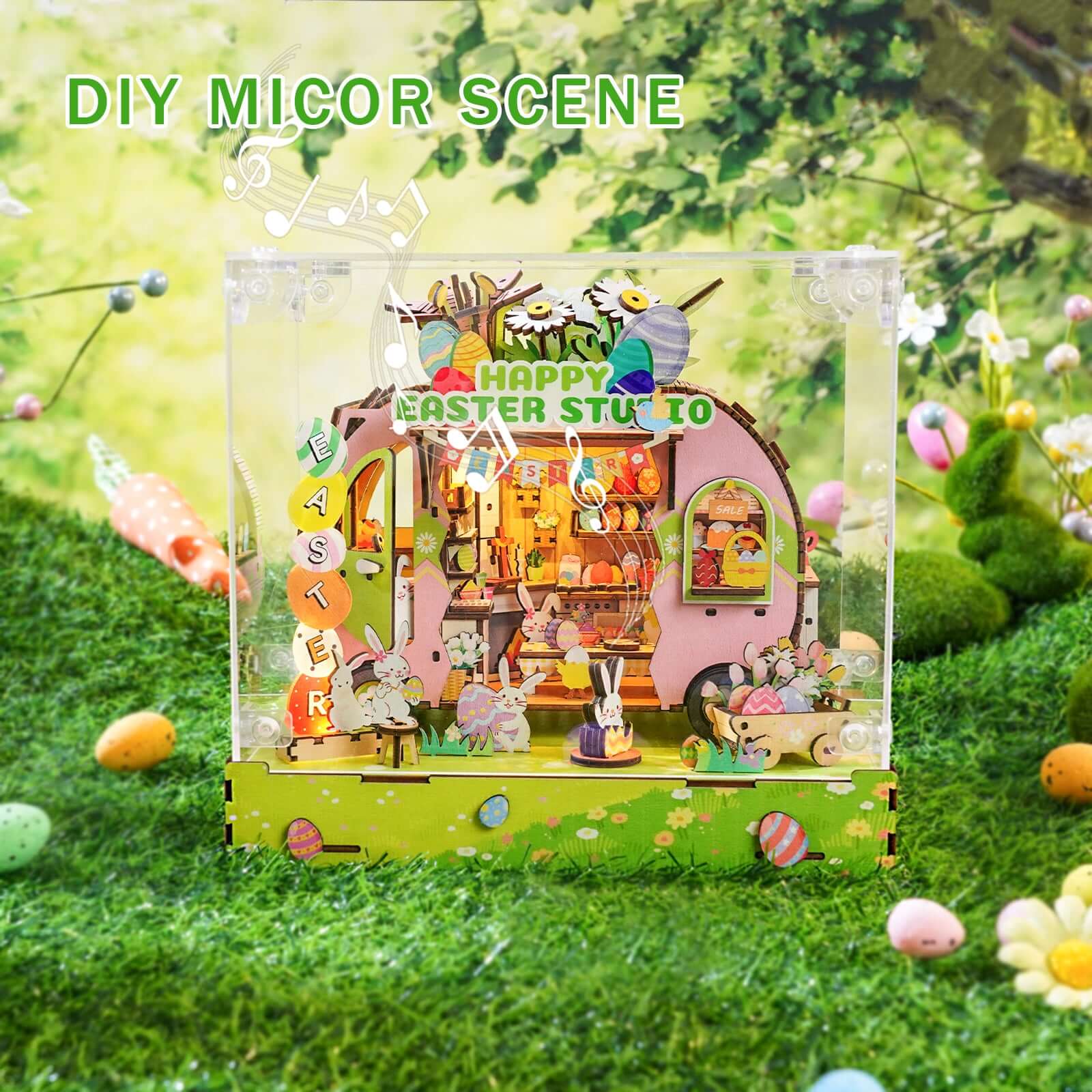 DIY miniature house kit, dollhouse kit for adults