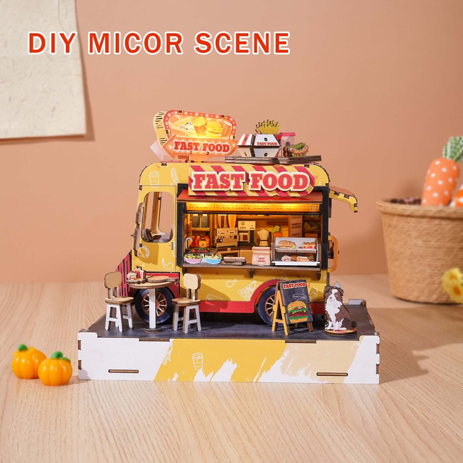 DIY miniature house kit, dollhouse kit for adults