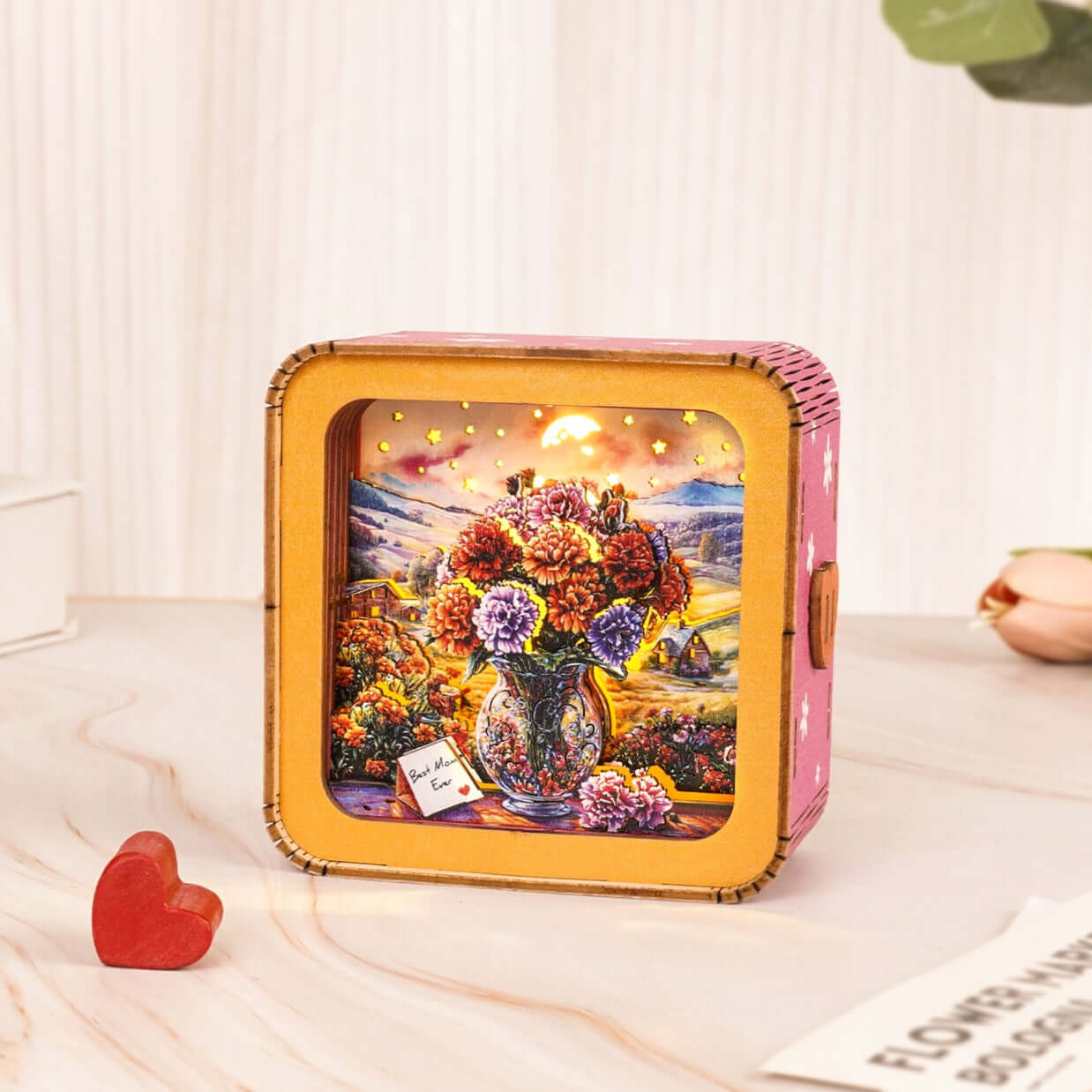 3D Wooden Puzzle Night Light, DIY kits for adults