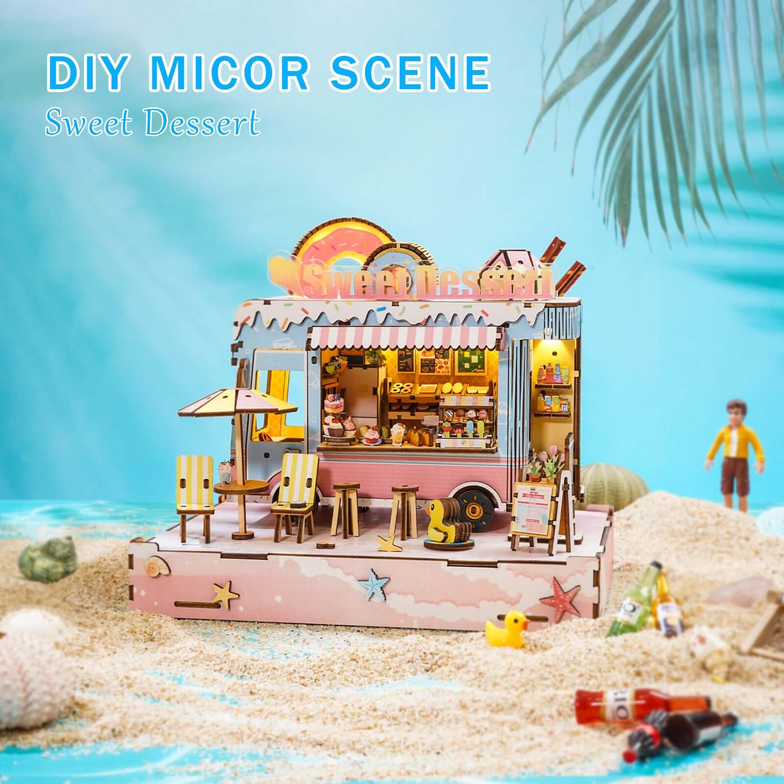 DIY miniature house kit, dollhouse kit for adults