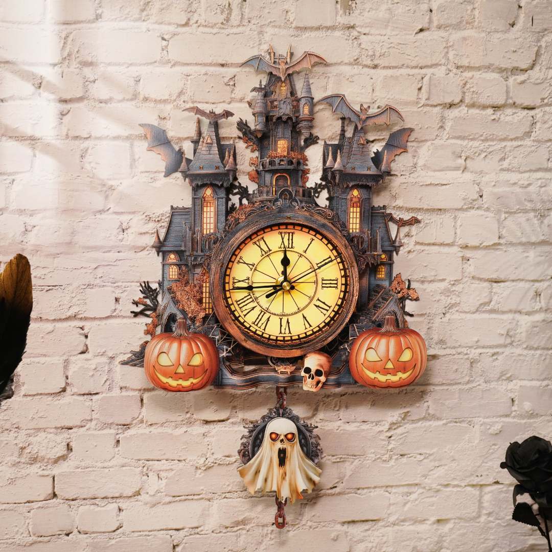 Halloween Castle clock side view