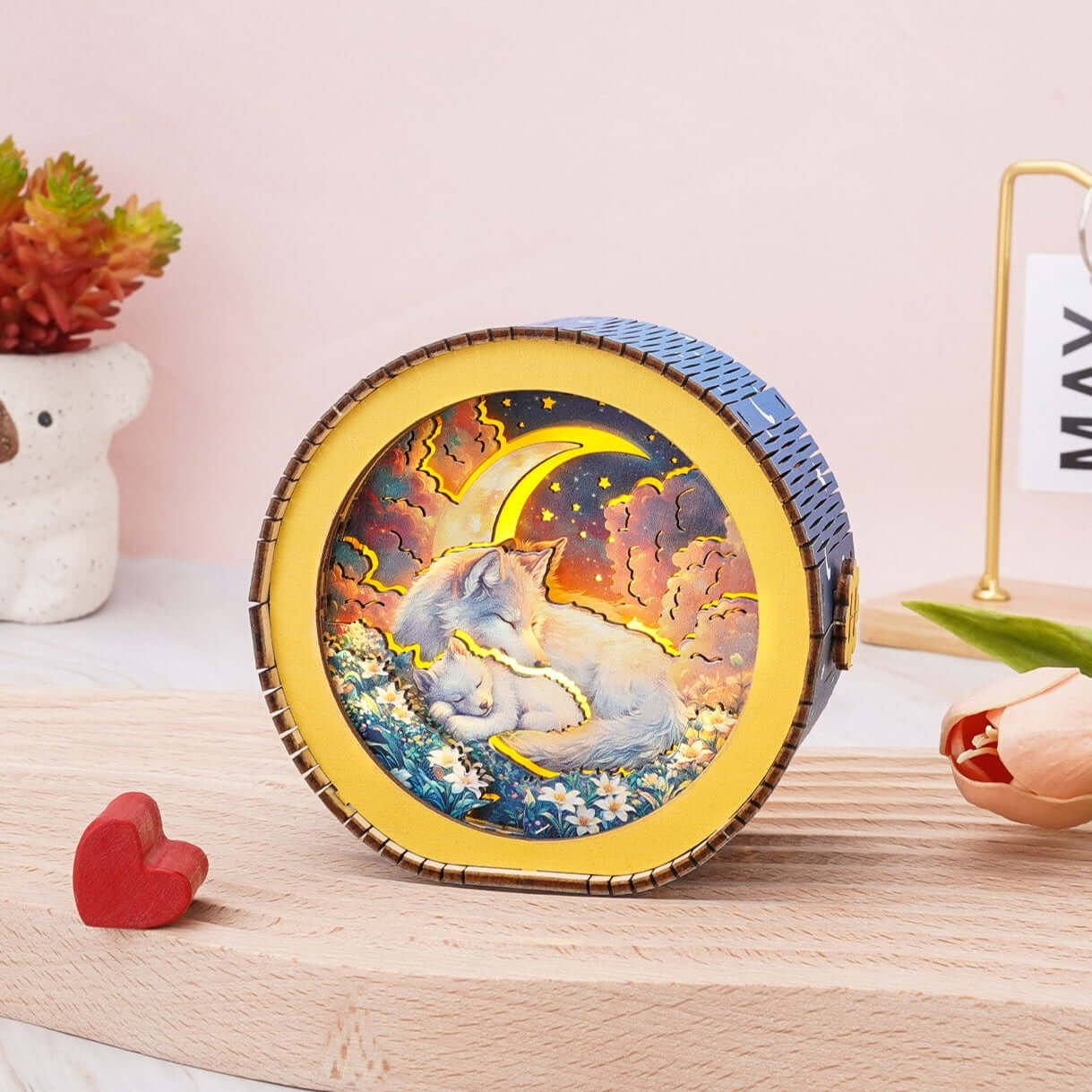 3D Wooden Puzzle Night Light, DIY kits for adults
