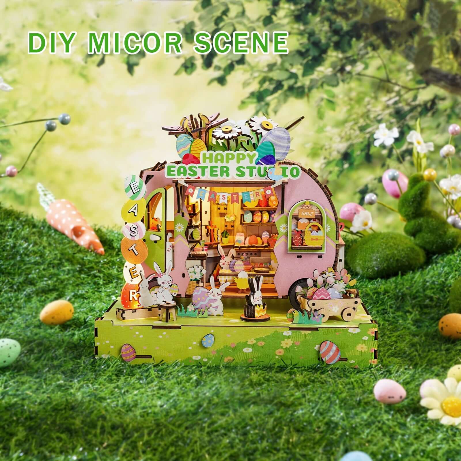 DIY miniature house kit, dollhouse kit for adults