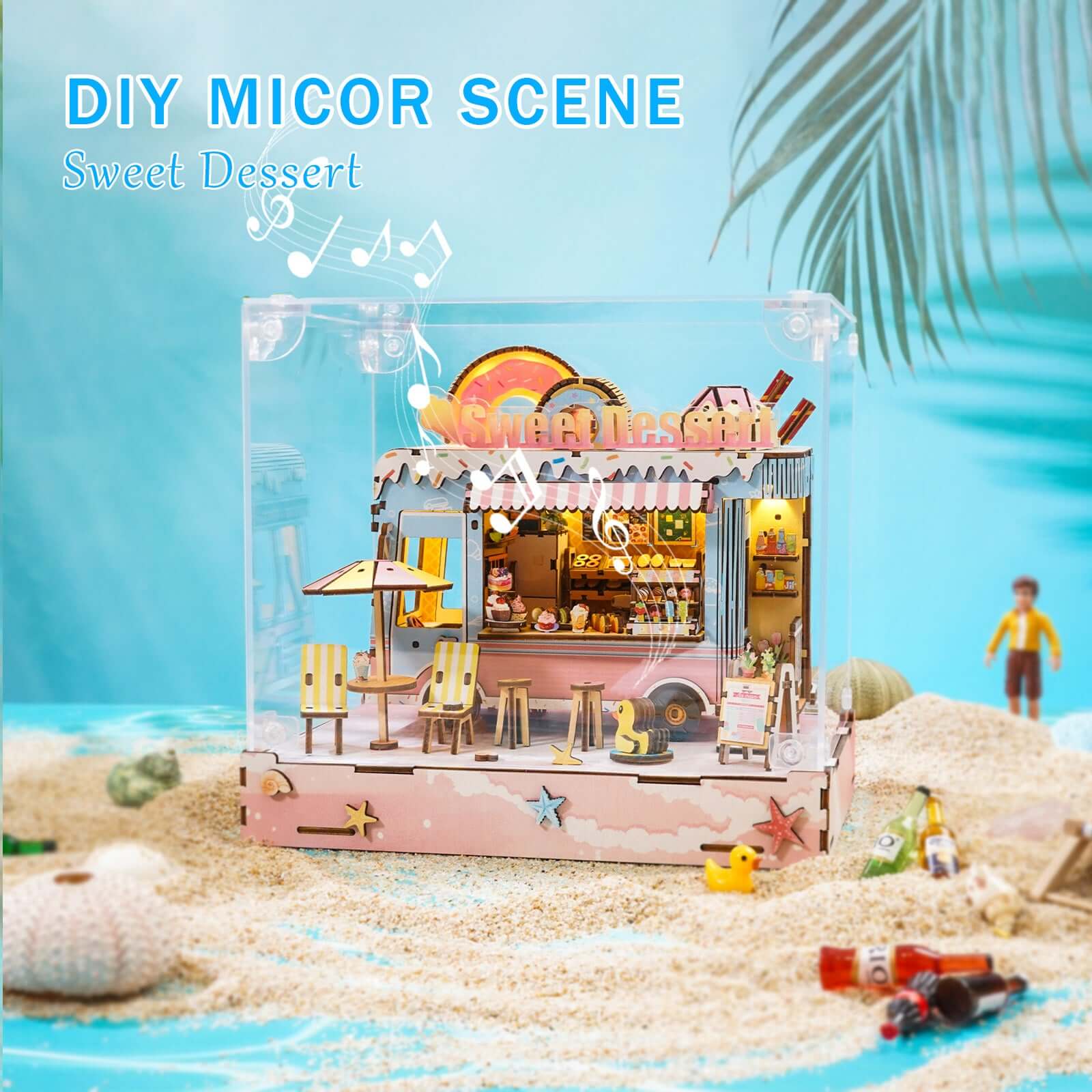 DIY miniature house kit, dollhouse kit for adults