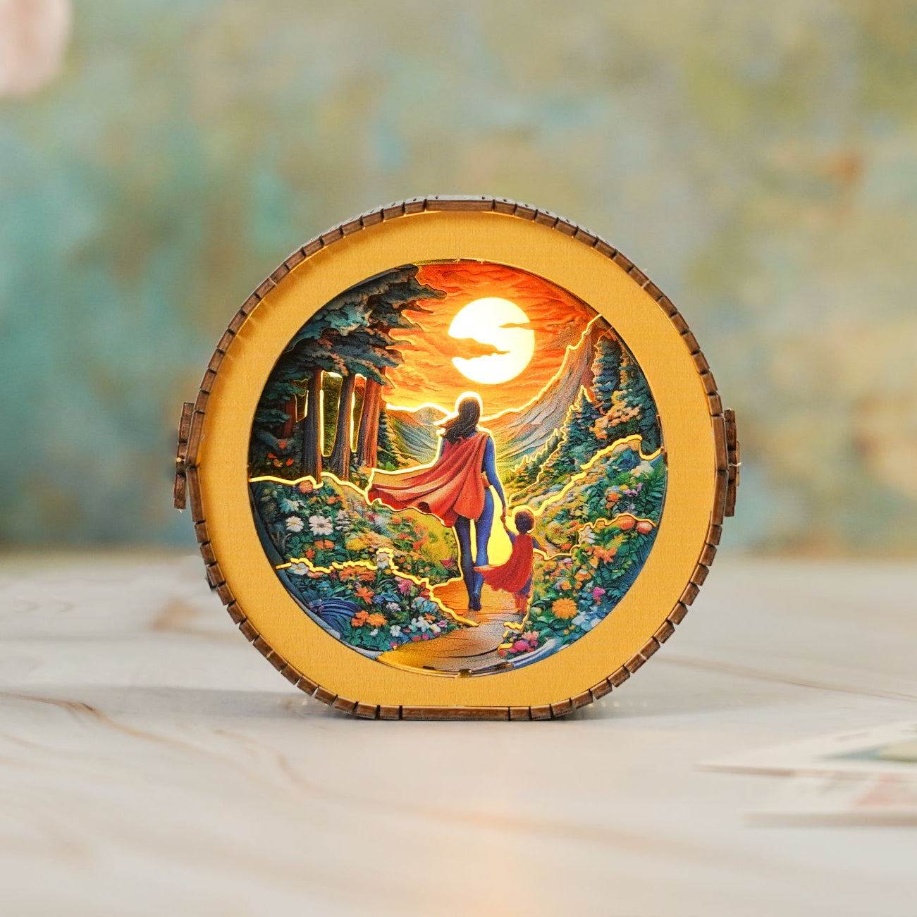 3D Wooden Puzzle Night Light, DIY kits for adults