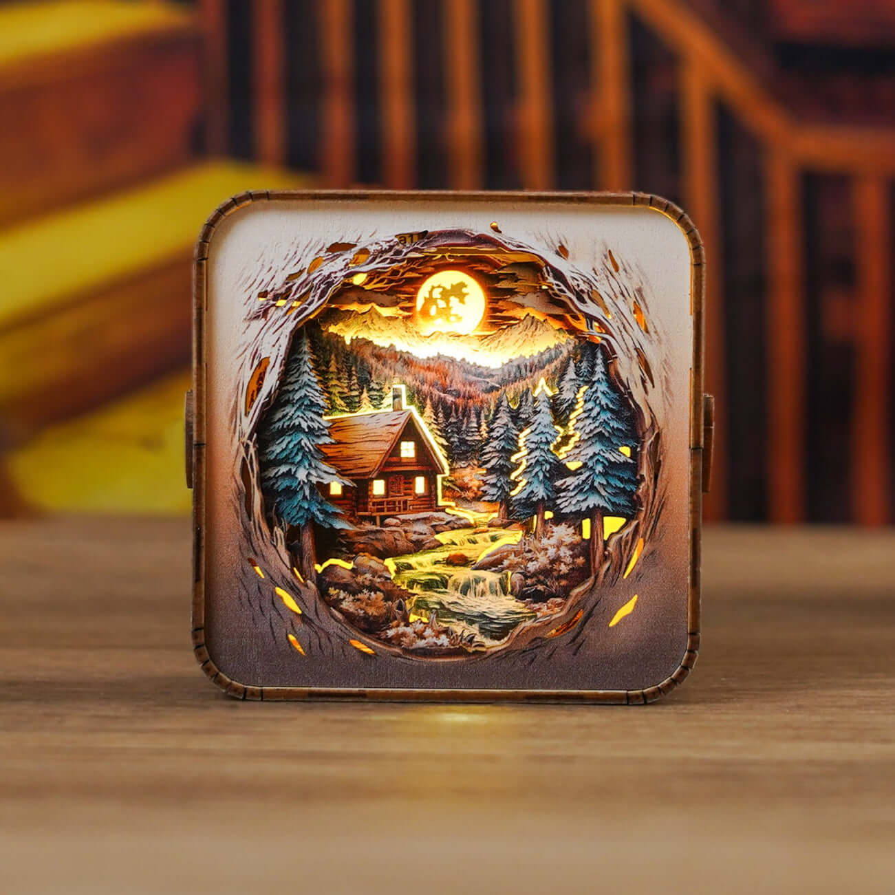 3D Wooden Puzzle Night Light, DIY kits for adults