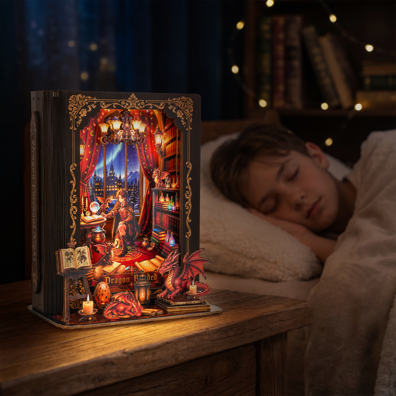 Night of Dragon Bond - 3D Storybook Night Light