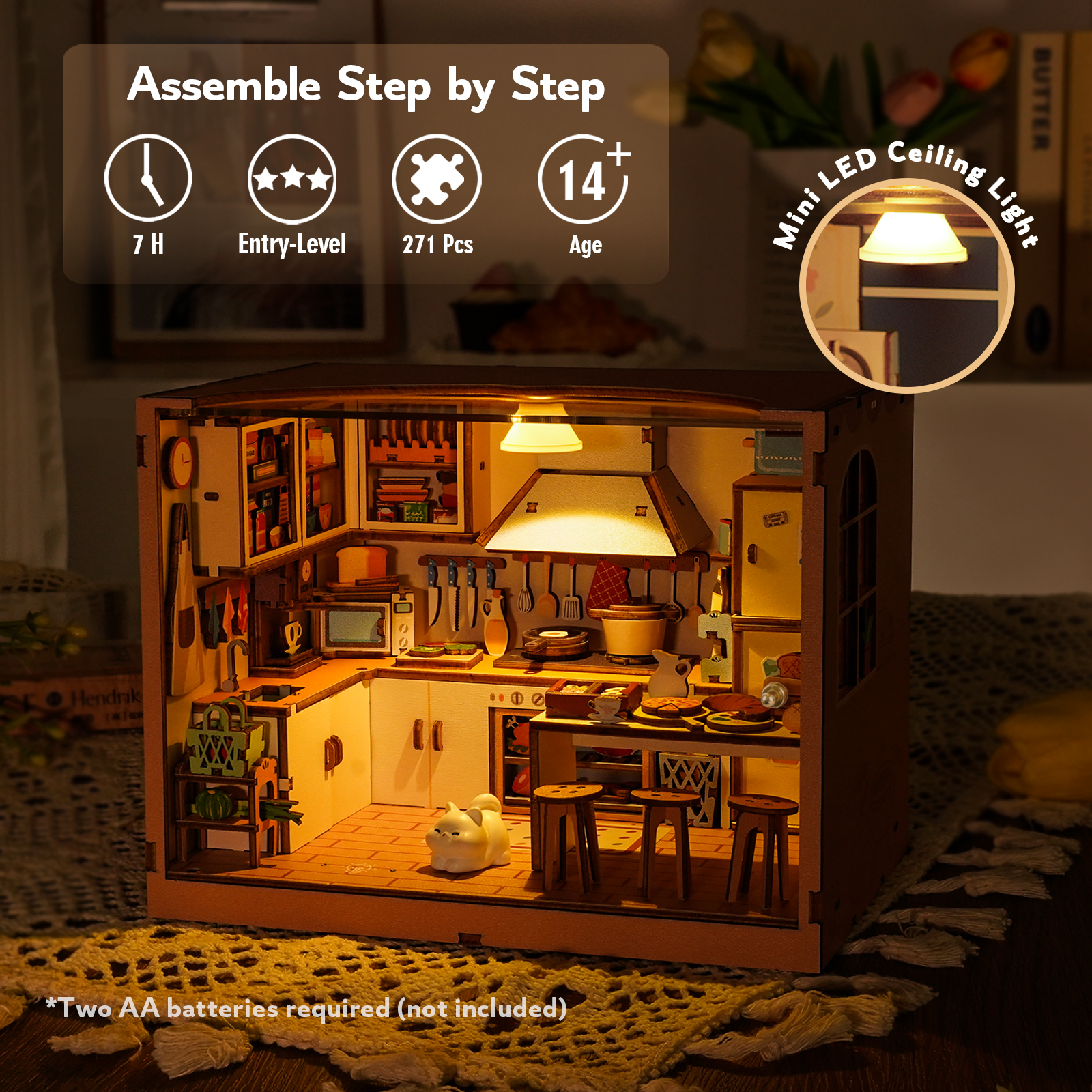 Kitchen - 3D Wooden Miniature House Kit