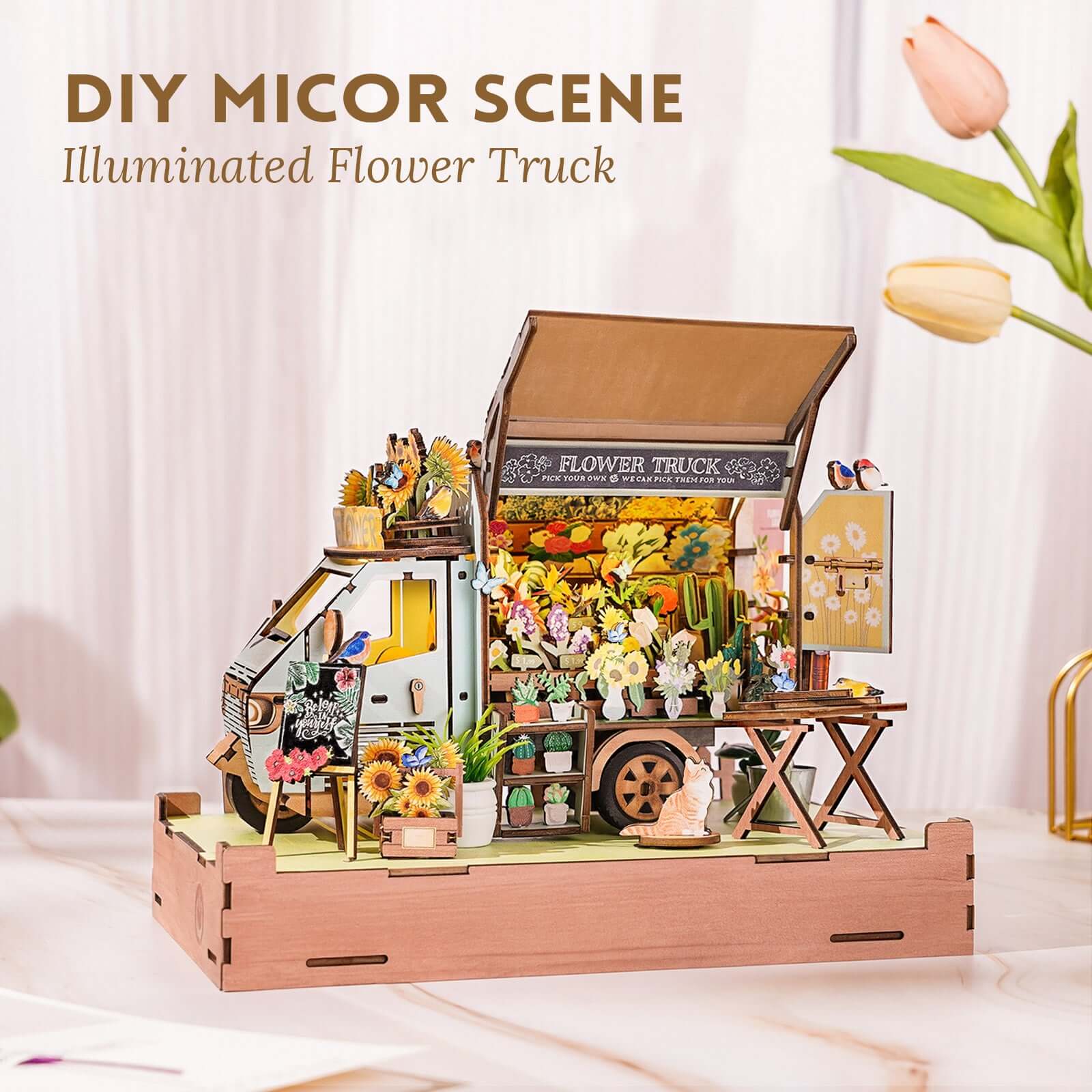 DIY miniature house kit, dollhouse kit for adults