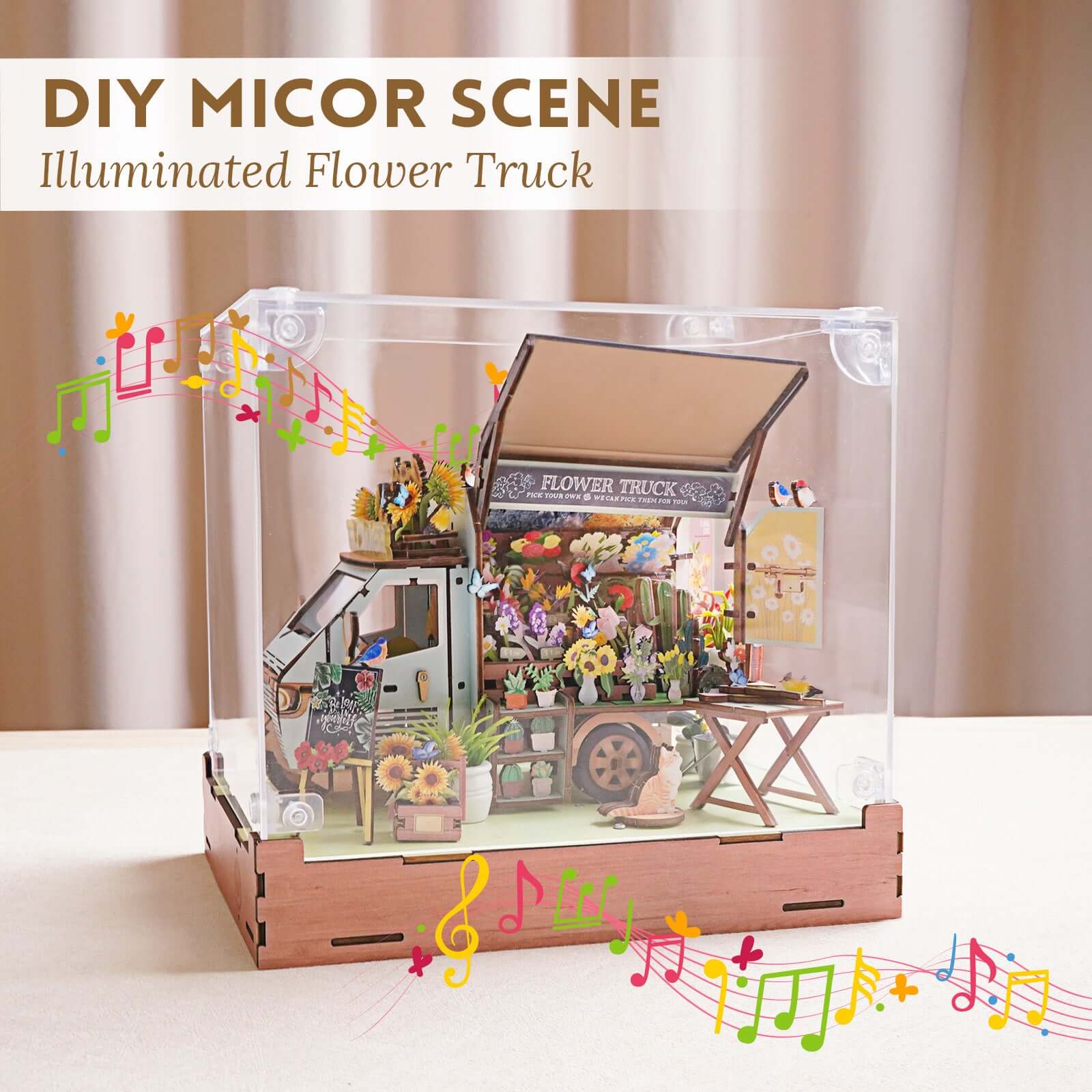 DIY miniature house kit, dollhouse kit for adults