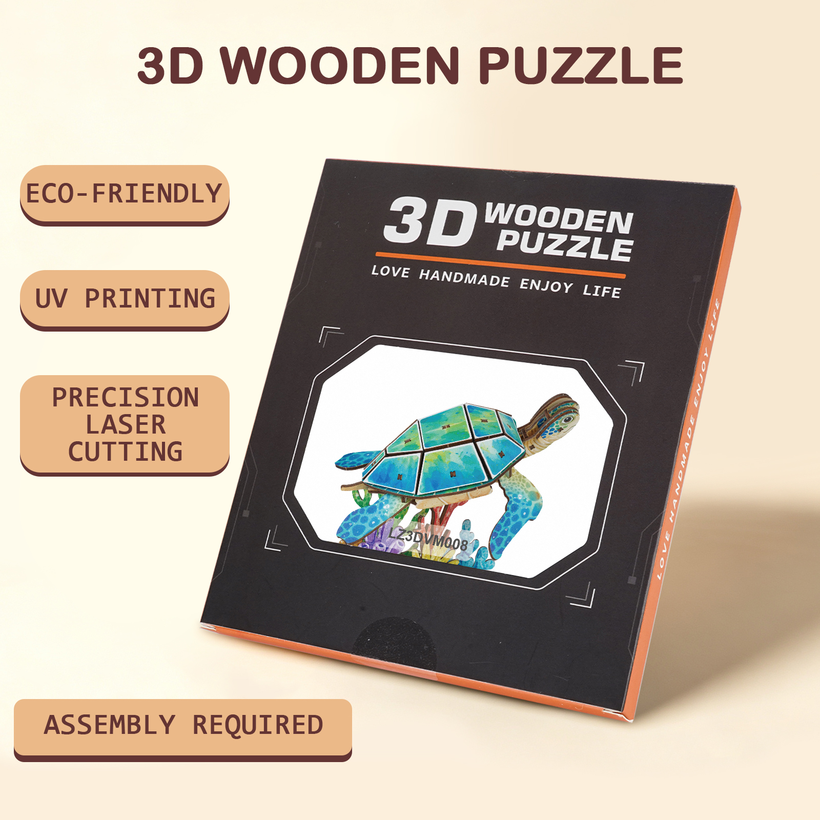 Sea Turtle - 3D Wooden Puzzle