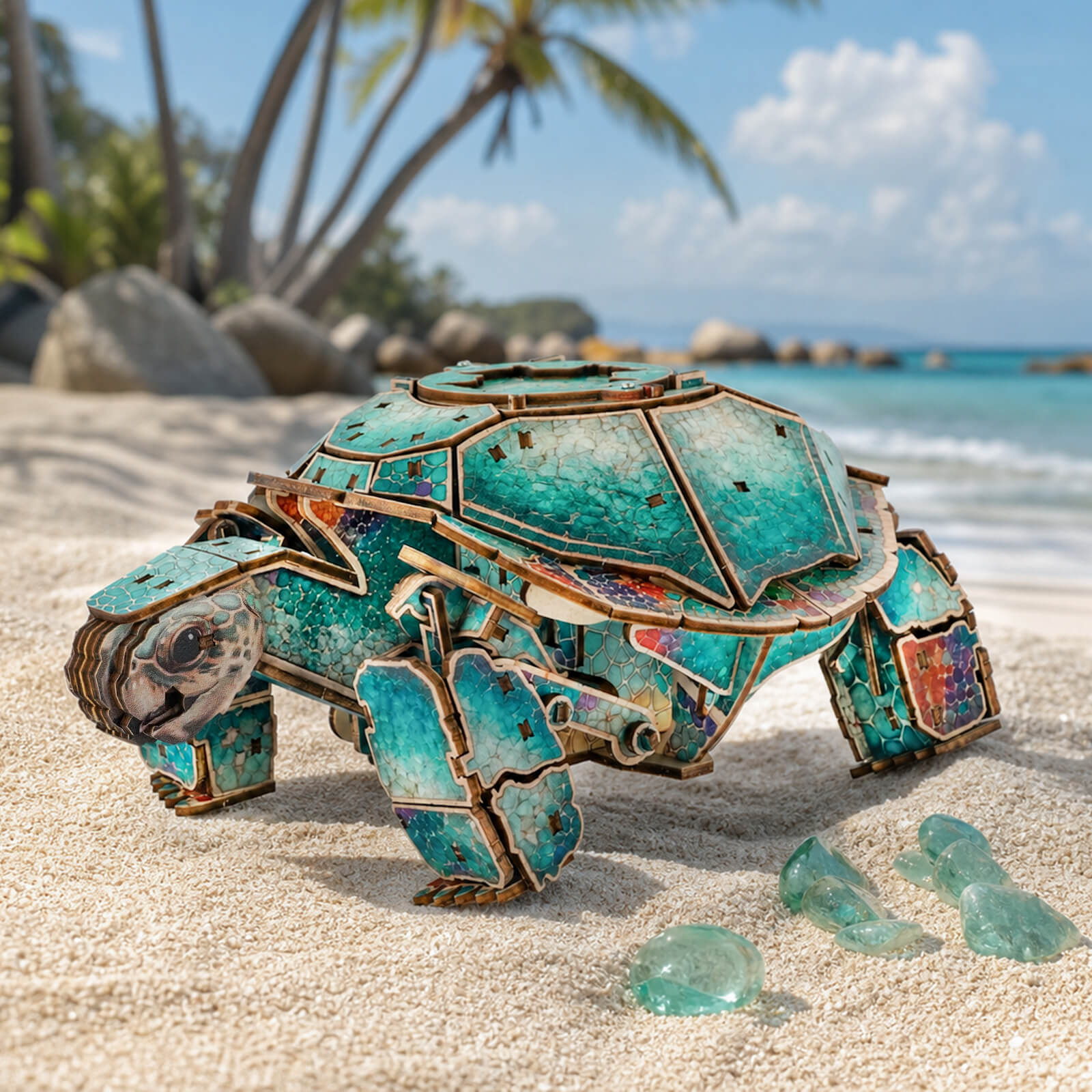 3D Wooden Mechanical Kit - Sea Turtle