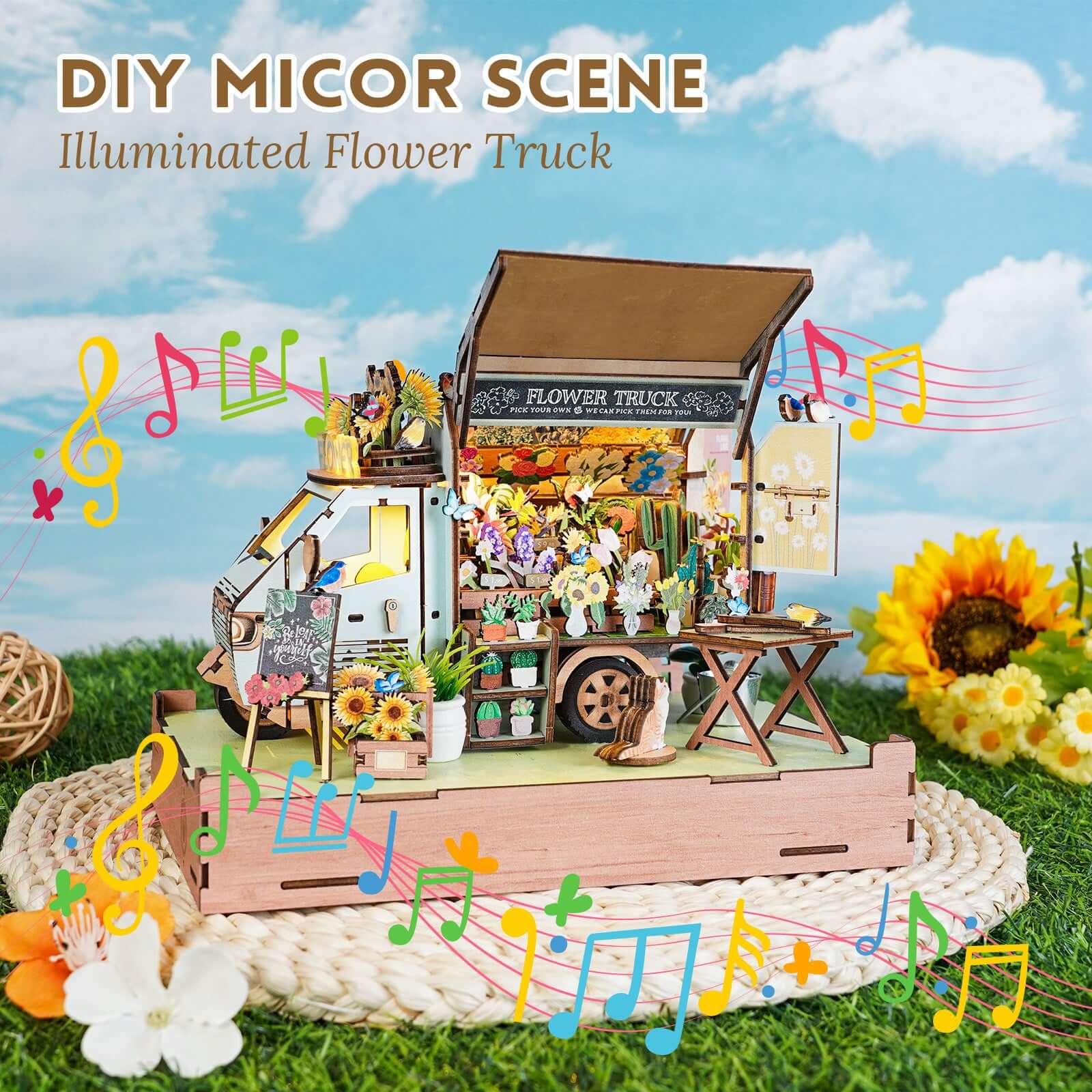 DIY miniature house kit, dollhouse kit for adults
