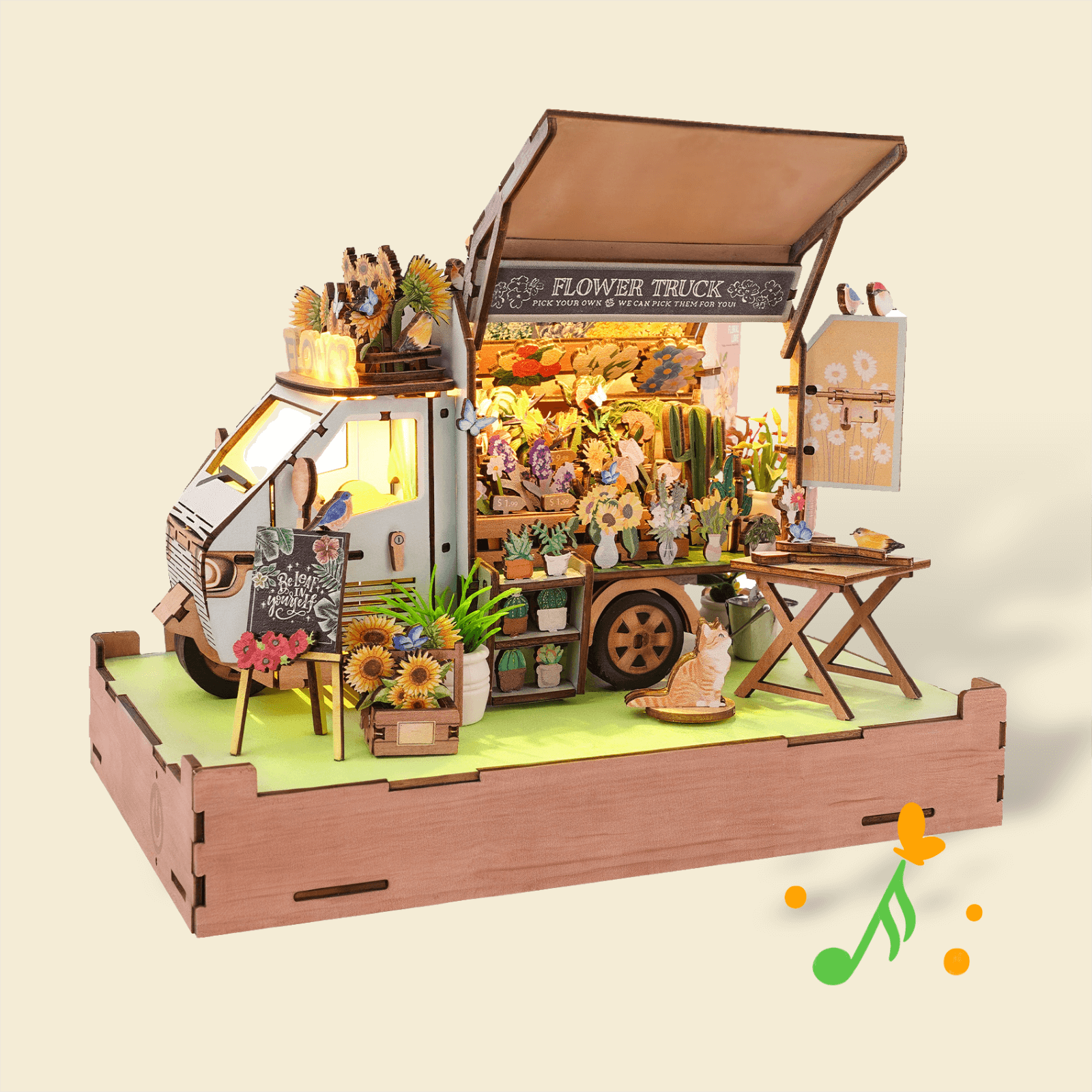DIY miniature house kit, dollhouse kit for adults