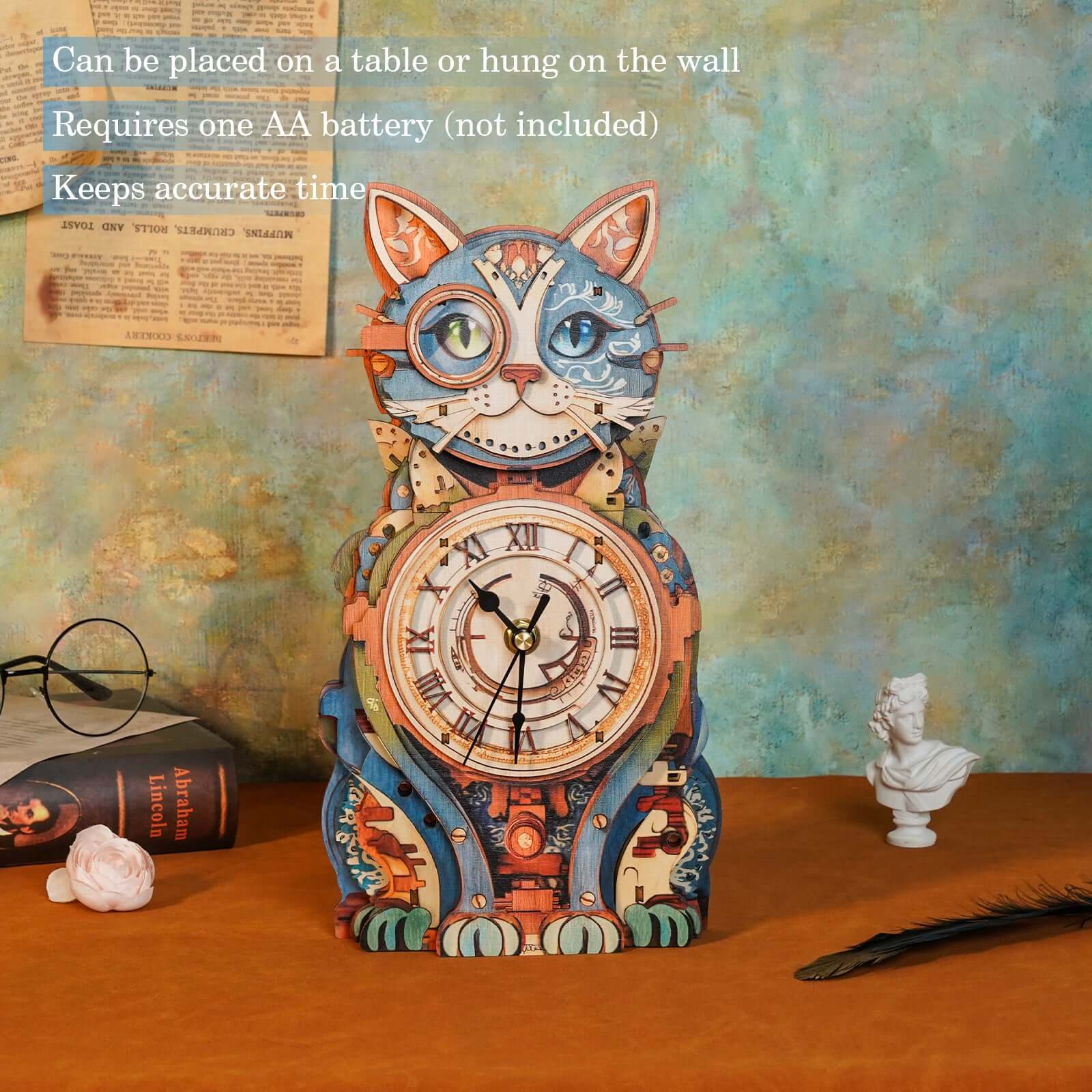 DIY Wooden Clock, 3D Puzzle Craft Kit