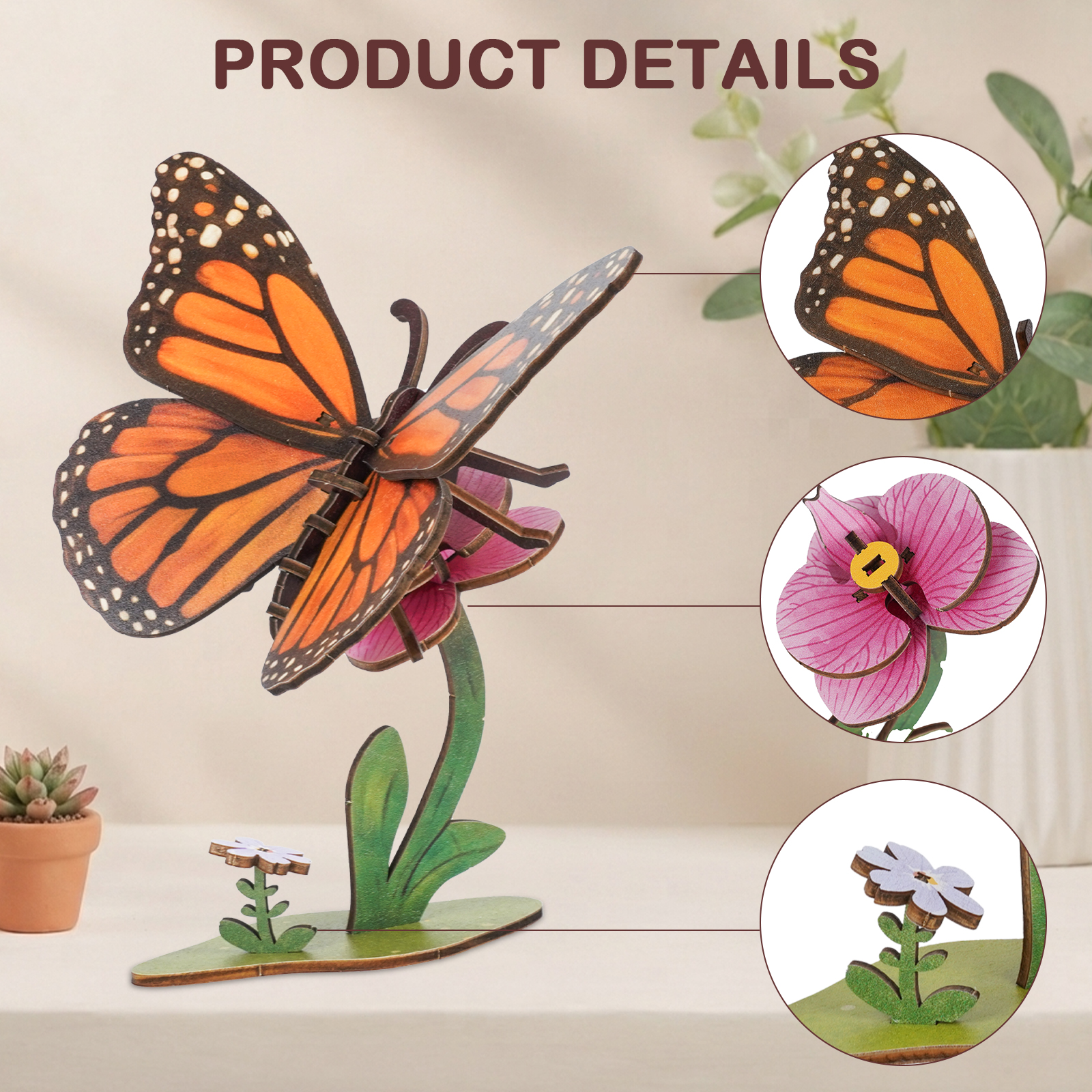 Butterfly - 3D Wooden Puzzle