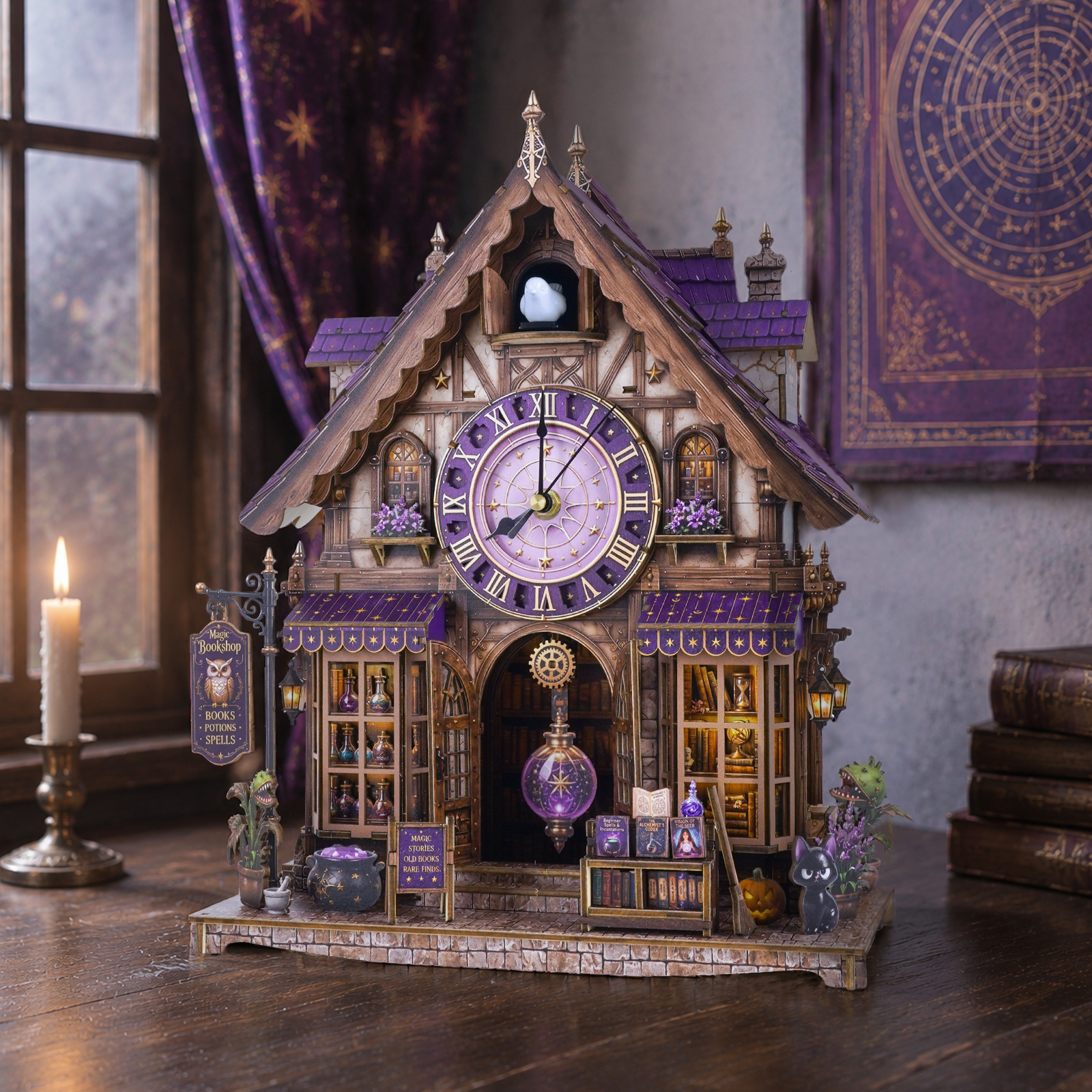 Magical Bookhouse - 3D Wooden Cuckoo Clock