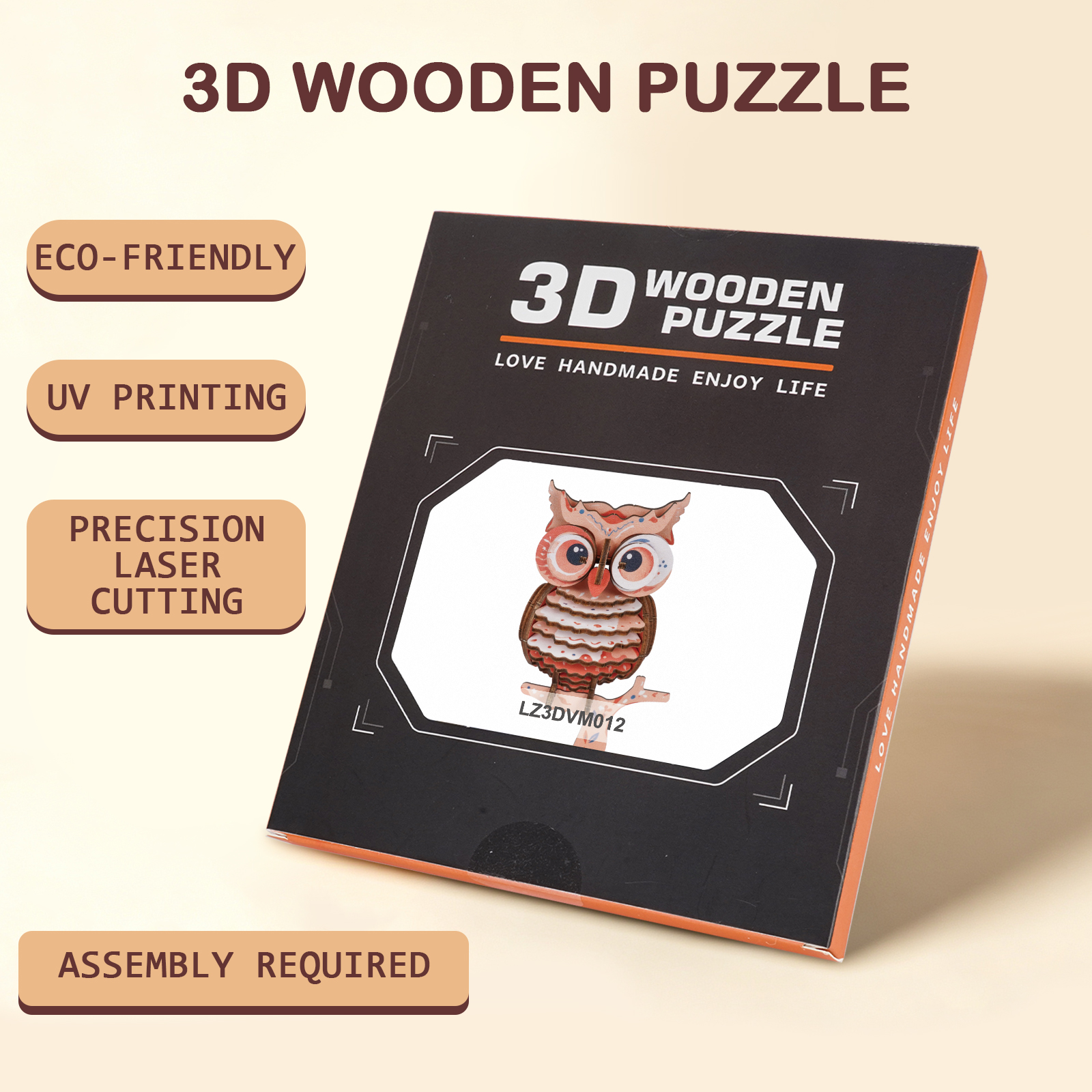 Owl - 3D Wooden Puzzle