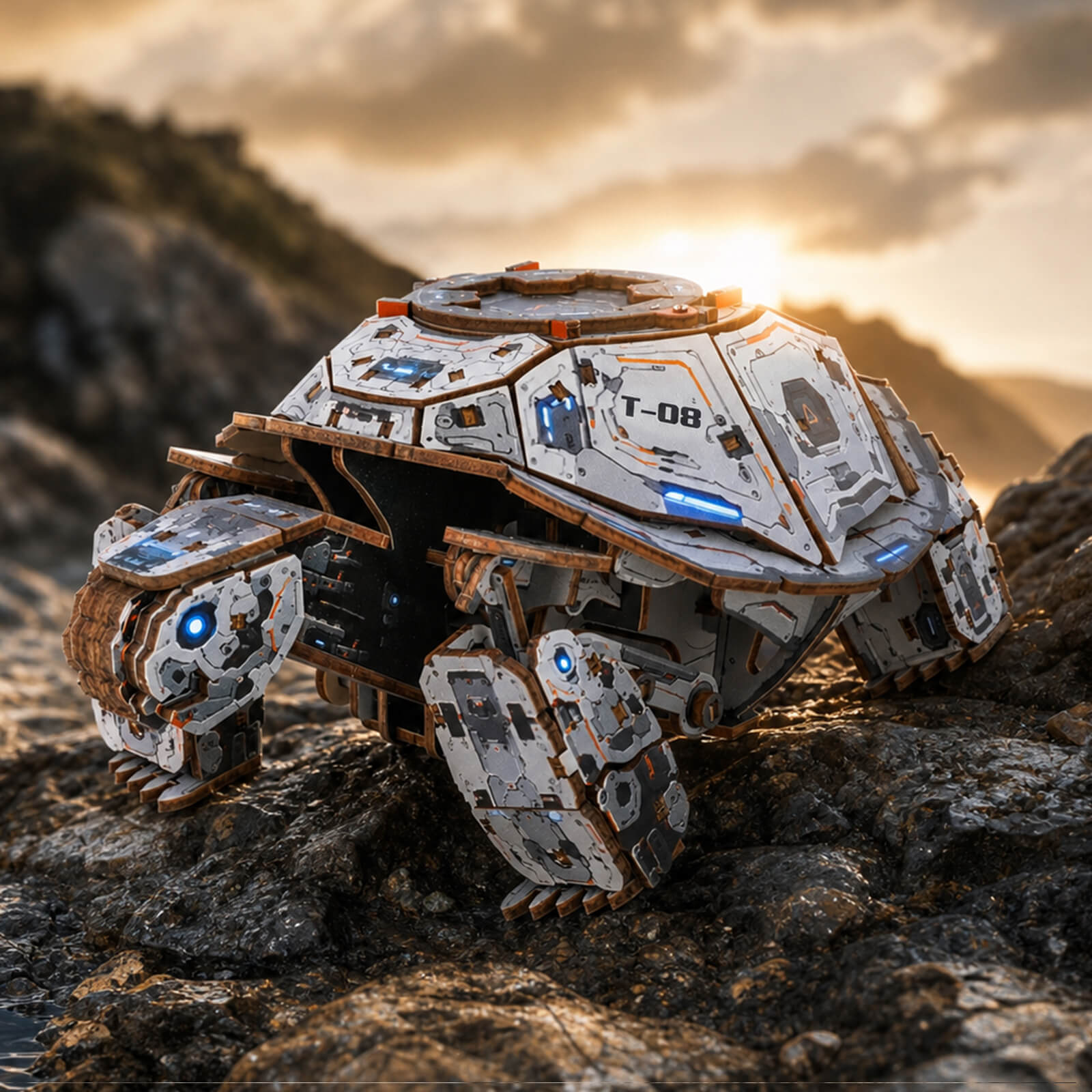 3D Wooden Mechanical Kit - Mecha Turtle
