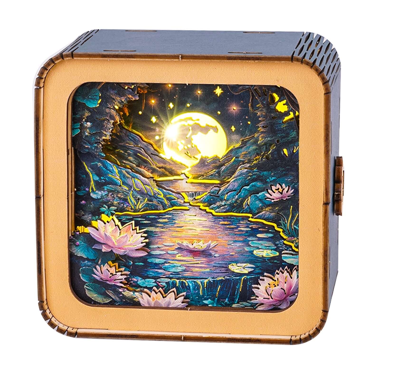 3D Wooden Puzzle Night Light, DIY kits for adults