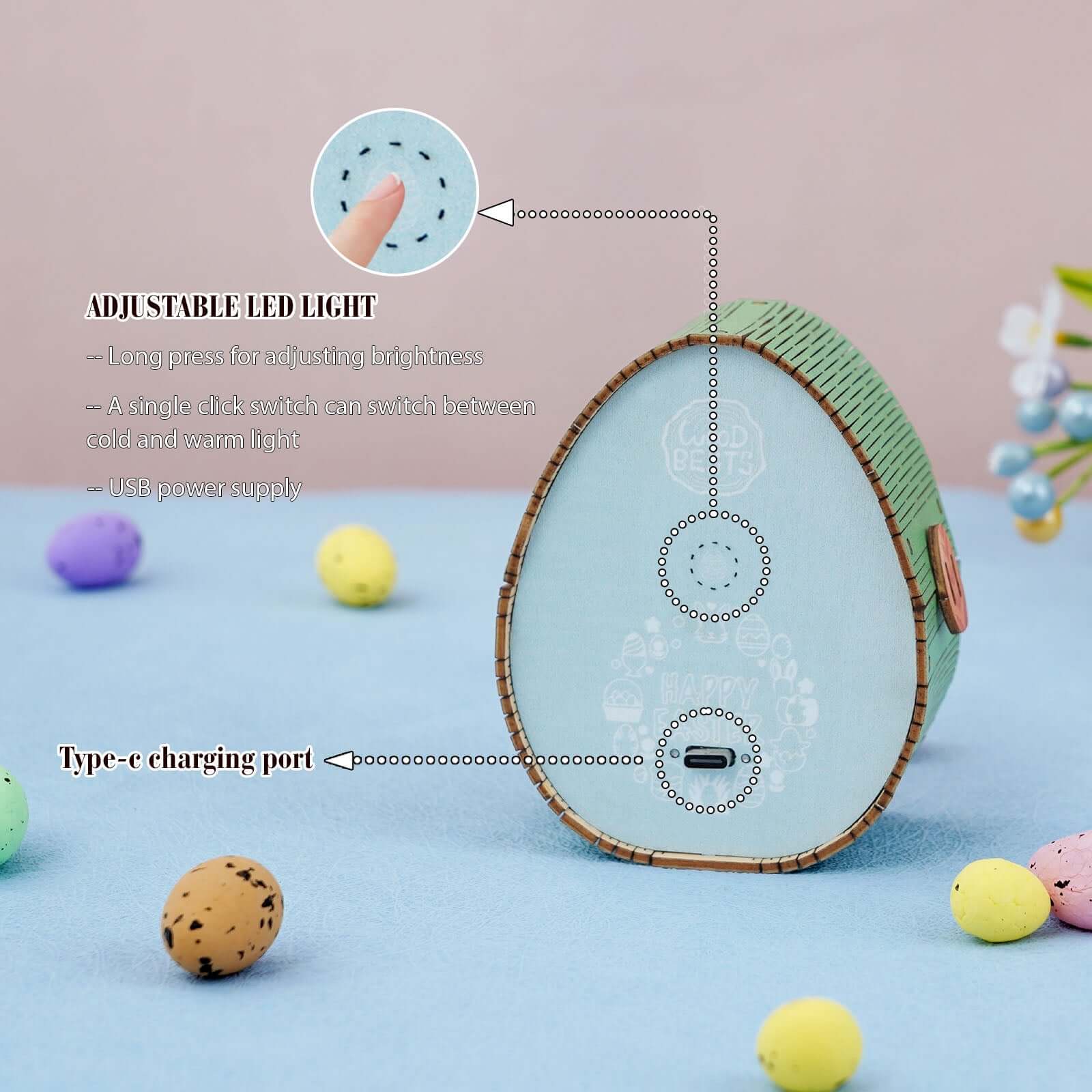 3D Wooden Puzzle Night Light, DIY kits for adults