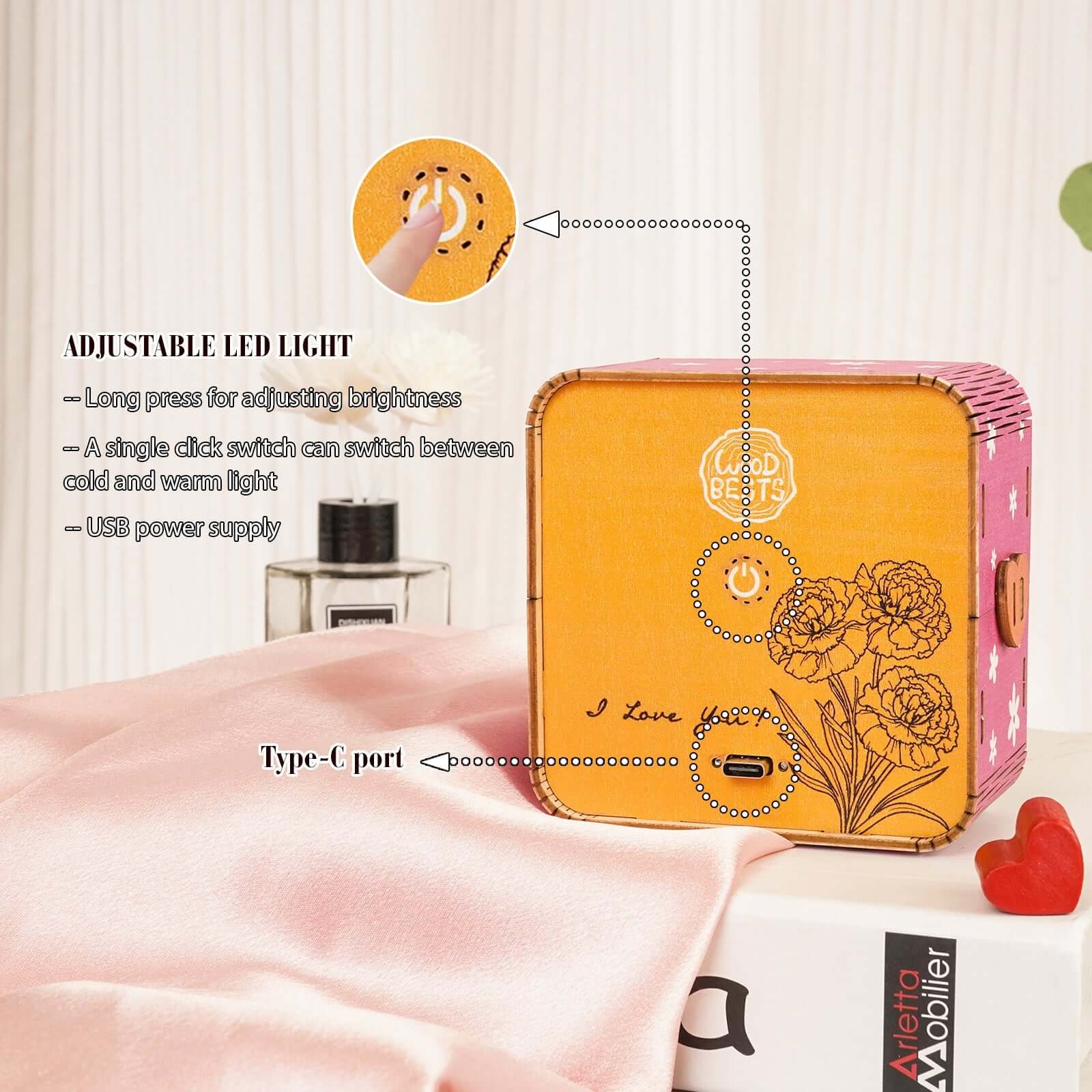 3D Wooden Puzzle Night Light, DIY kits for adults
