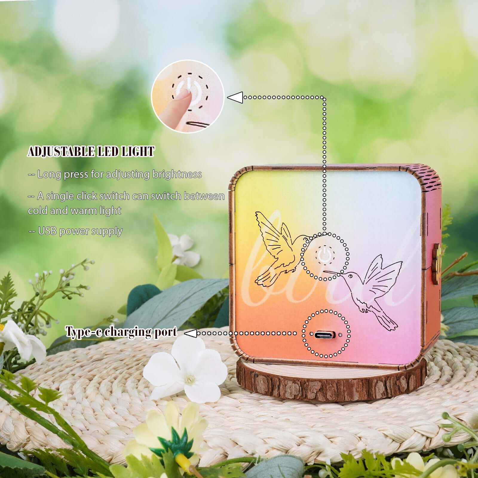 3D Wooden Puzzle Night Light, DIY kits for adults