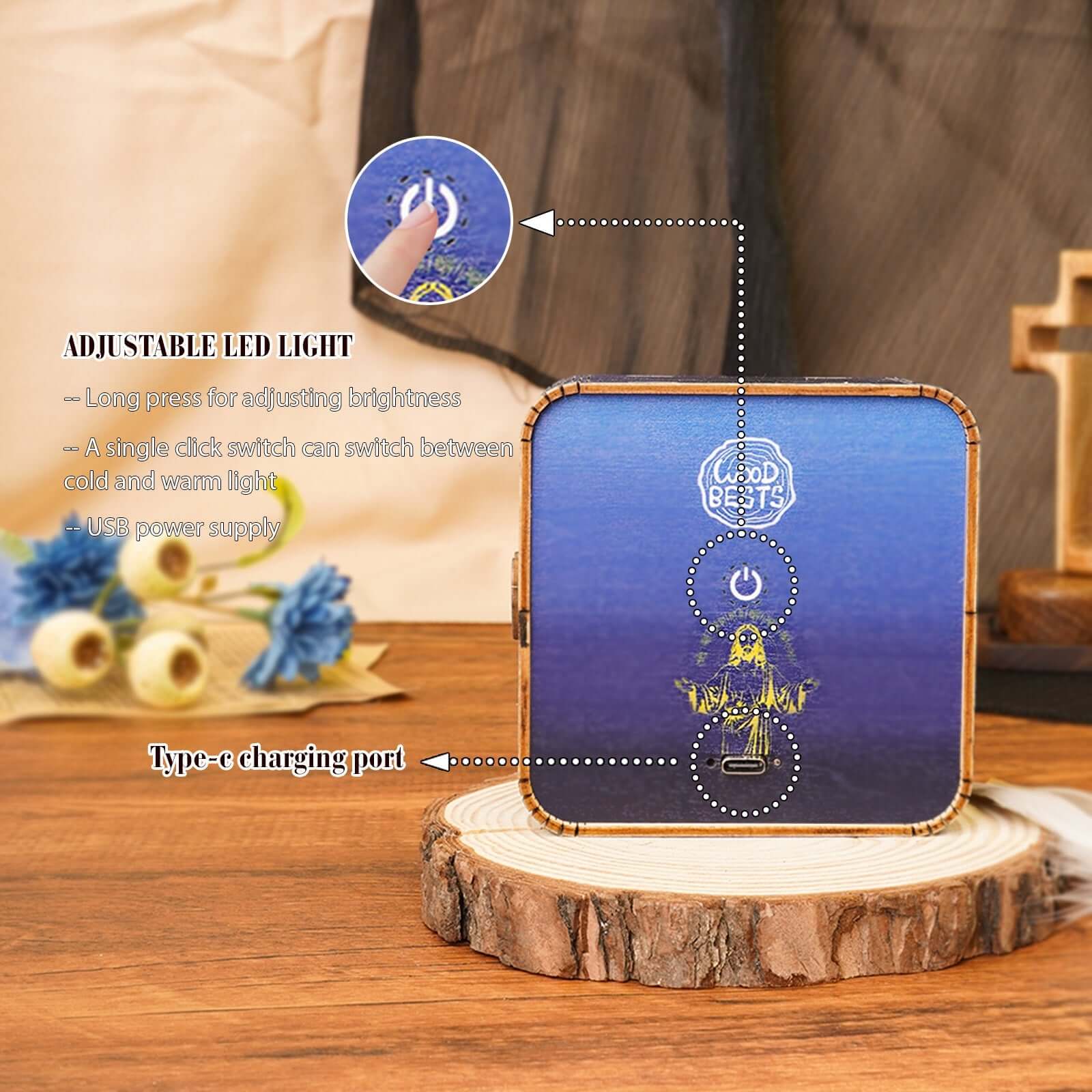 3D Wooden Puzzle Night Light, DIY kits for adults