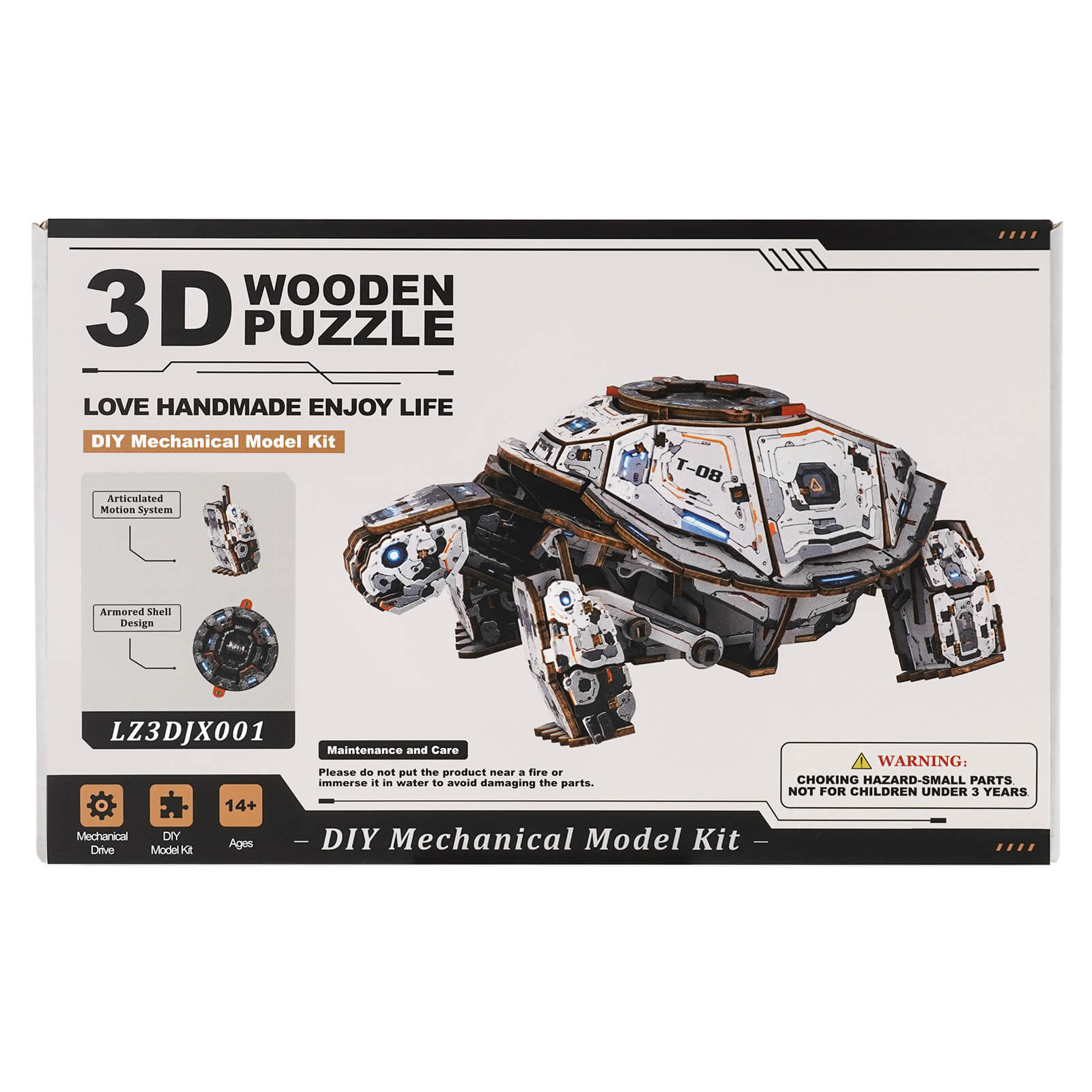 3D Wooden Mechanical Kit - Mecha Turtle