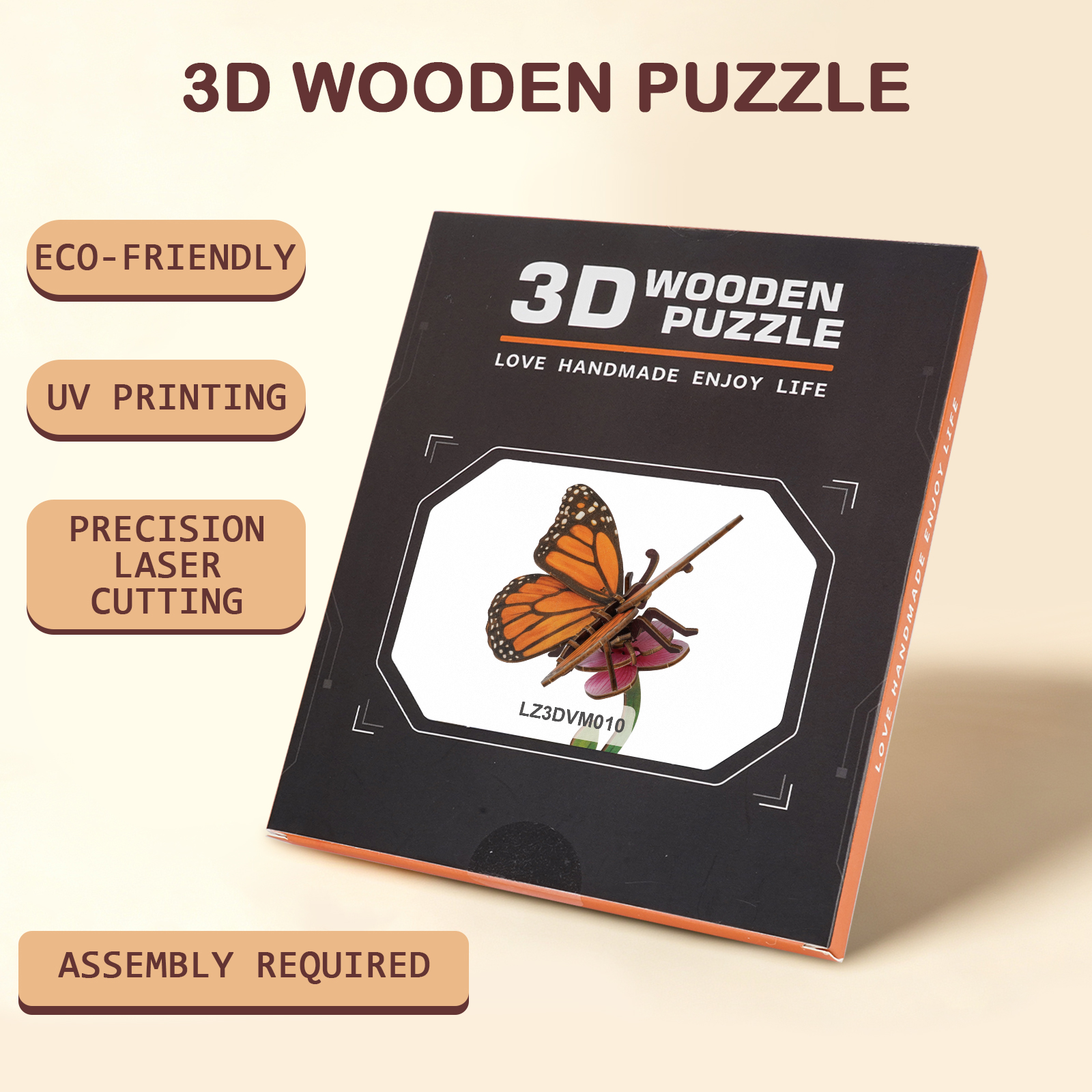 Butterfly - 3D Wooden Puzzle
