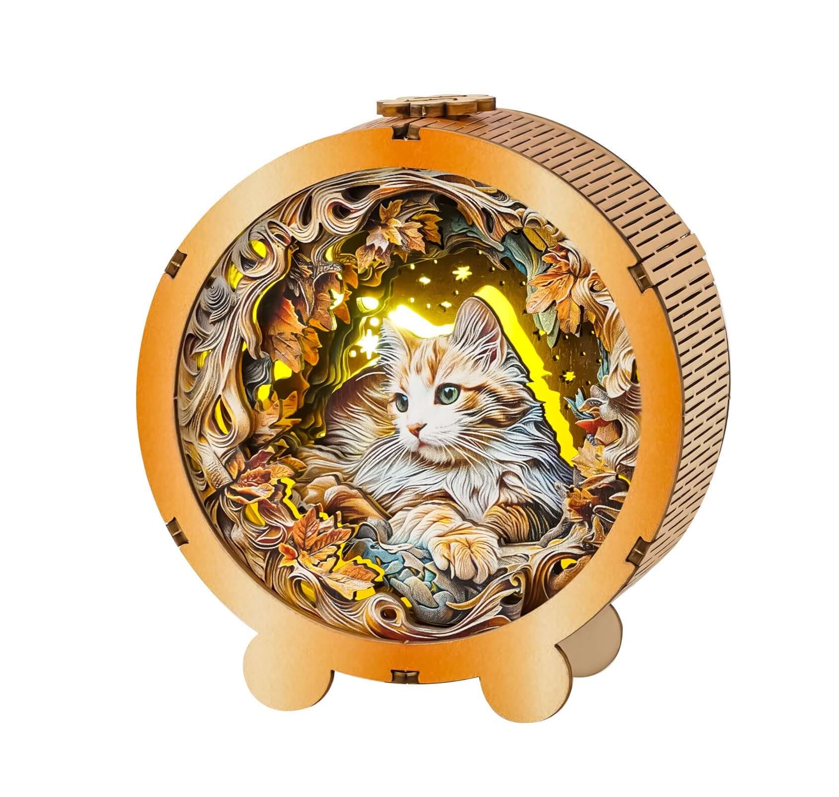 3D Wooden Puzzle Night Light, DIY kits for adults