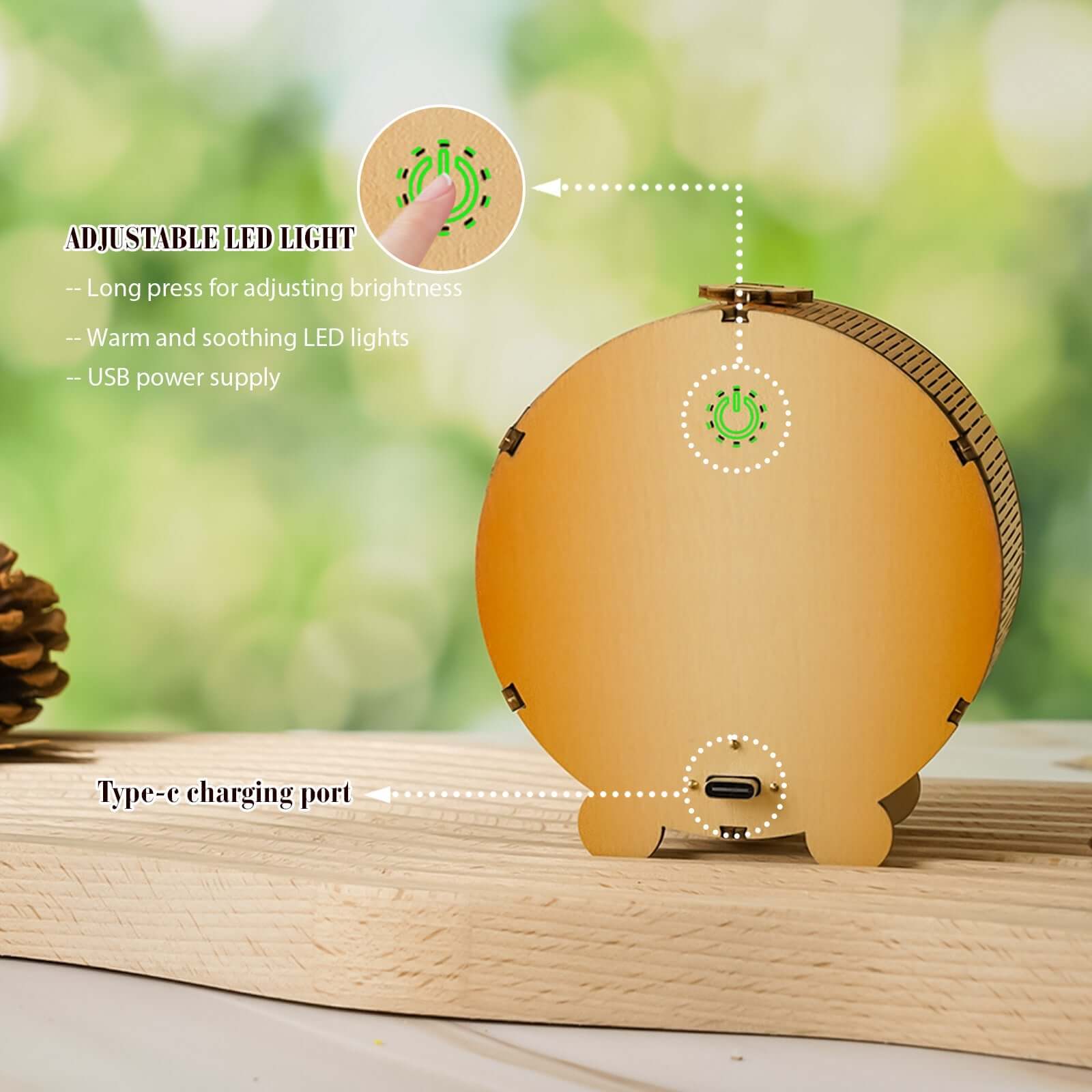 3D Wooden Puzzle Night Light, DIY kits for adults