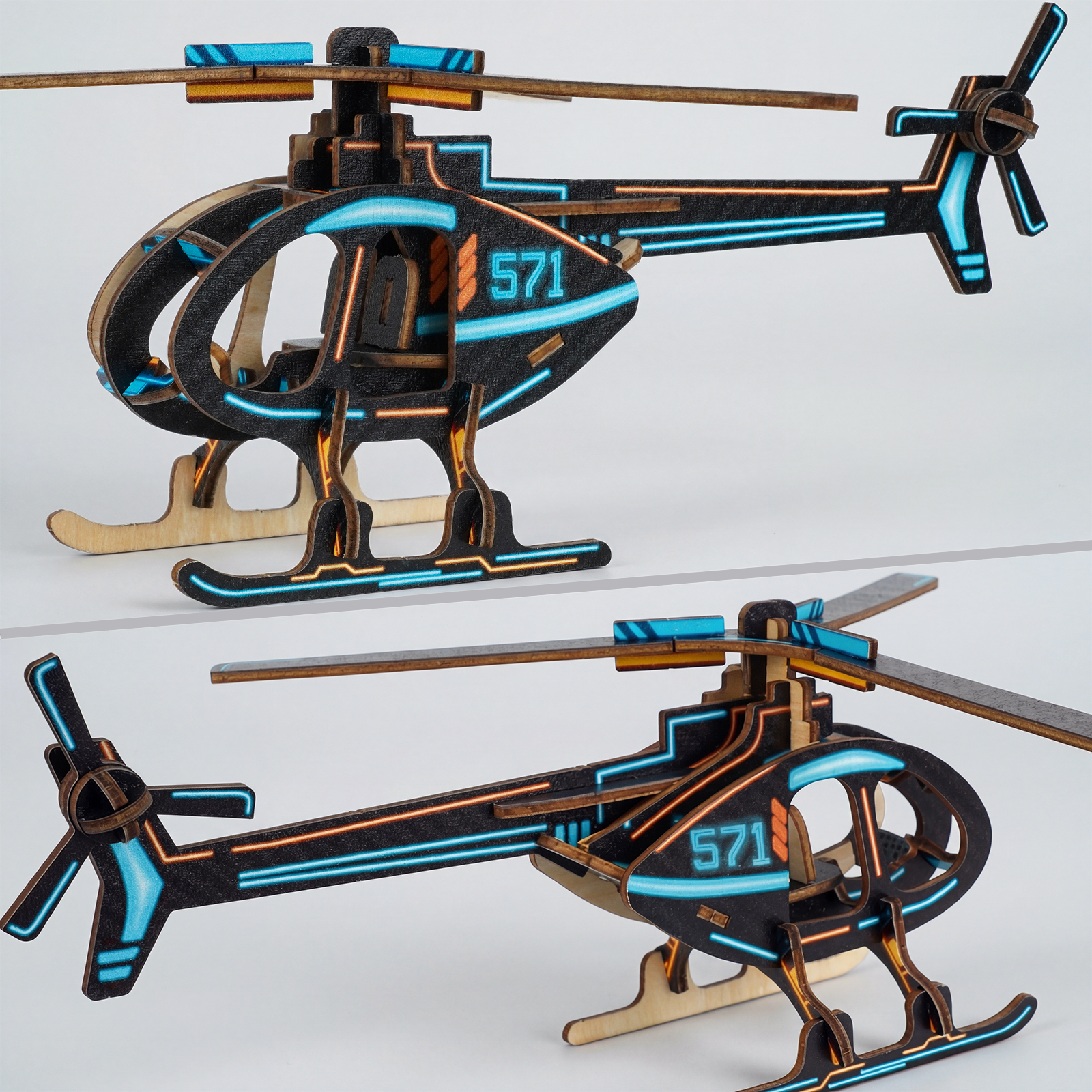 Helicopter - 3D Wooden Puzzle