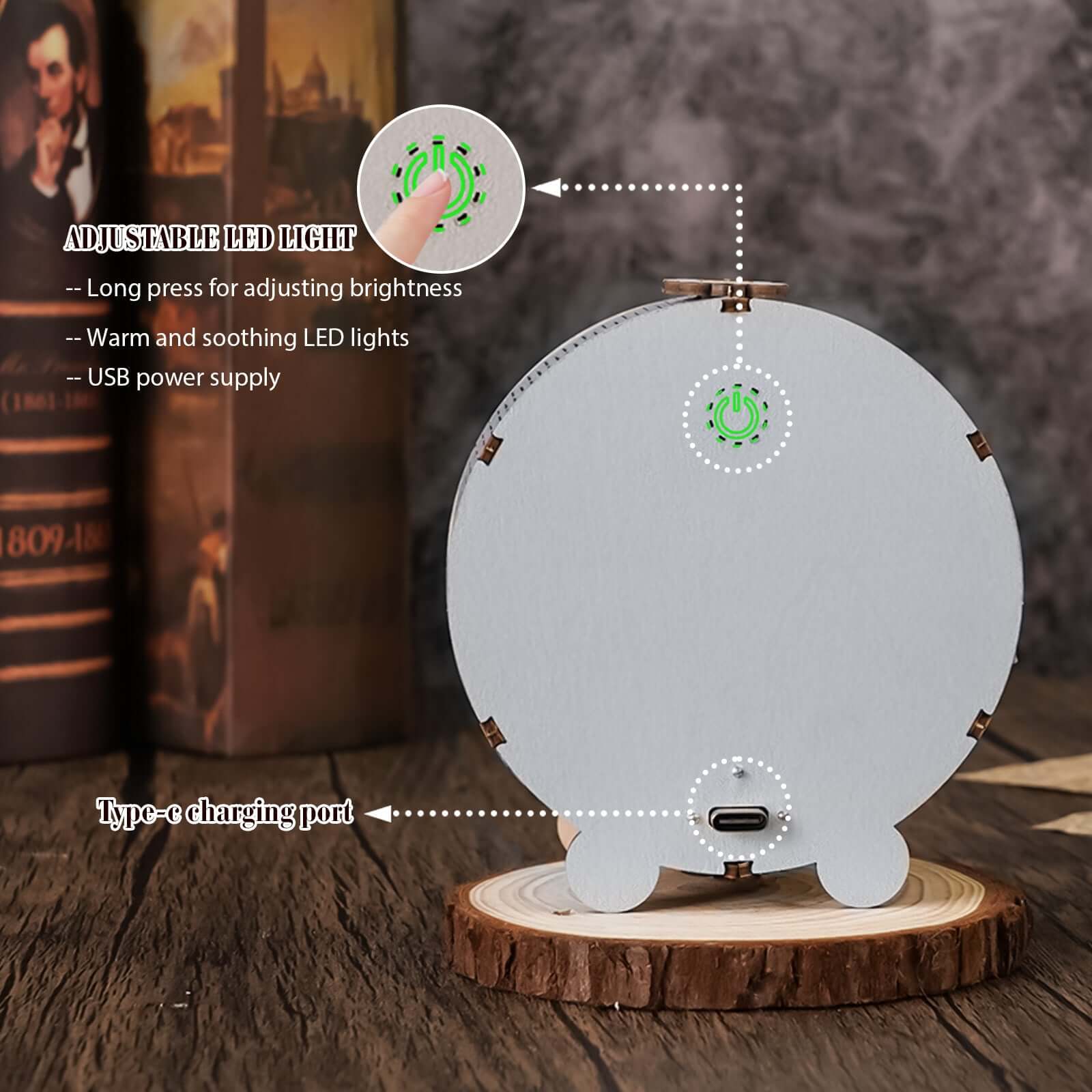 3D Wooden Puzzle Night Light, DIY kits for adults