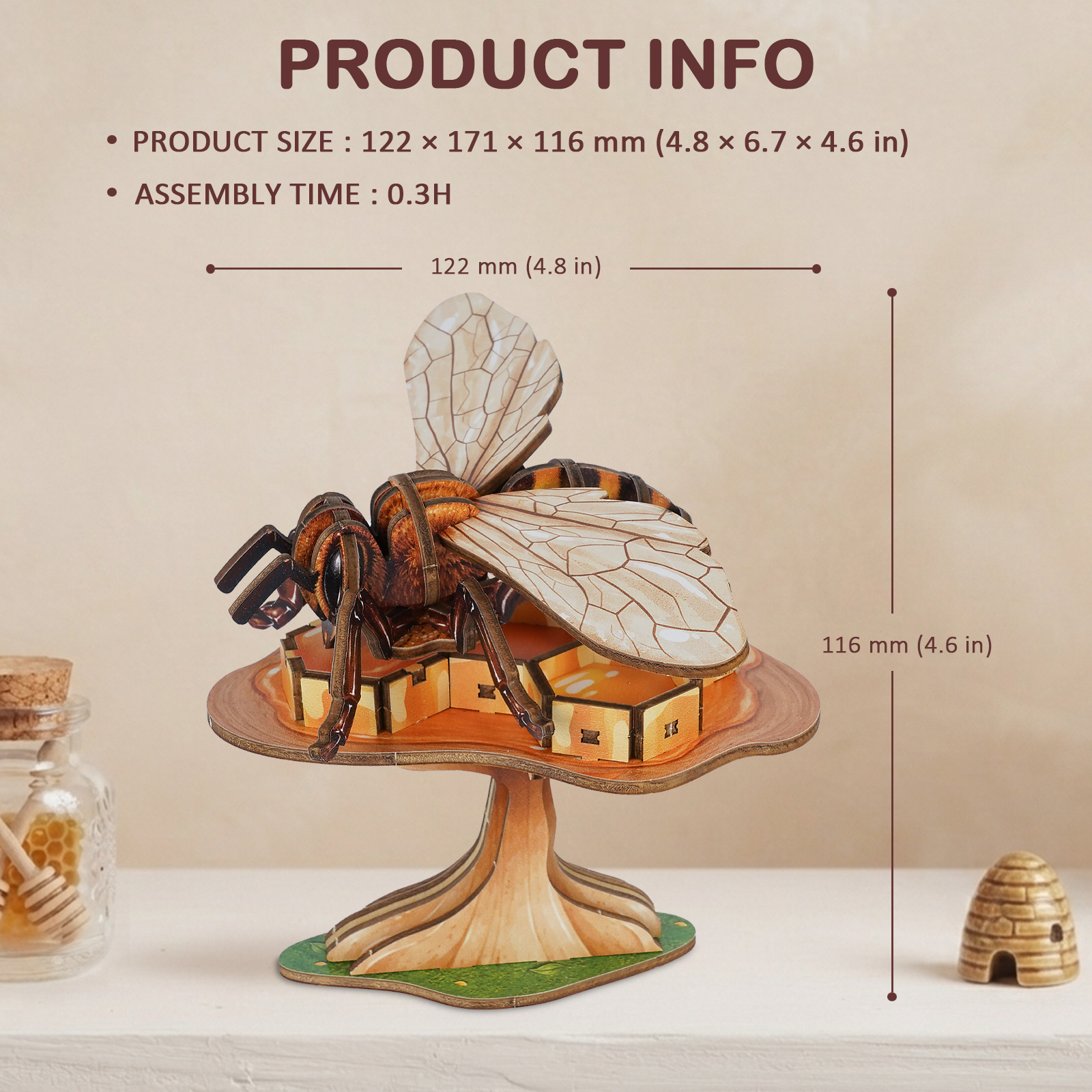 Honey Bee - 3D Wooden Puzzle