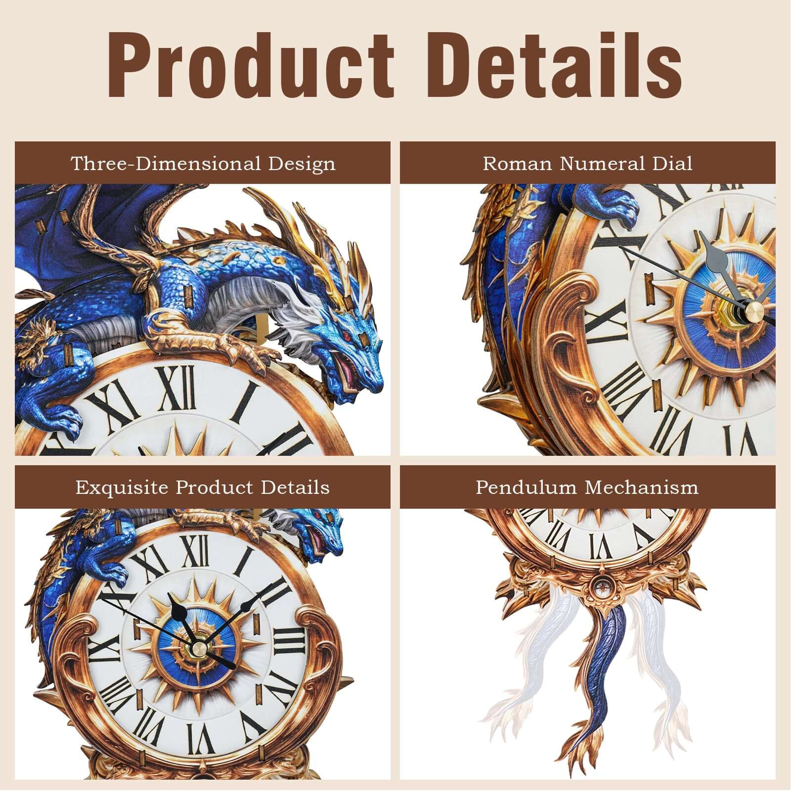 DIY Wooden Clock, 3D Puzzle Craft Kit