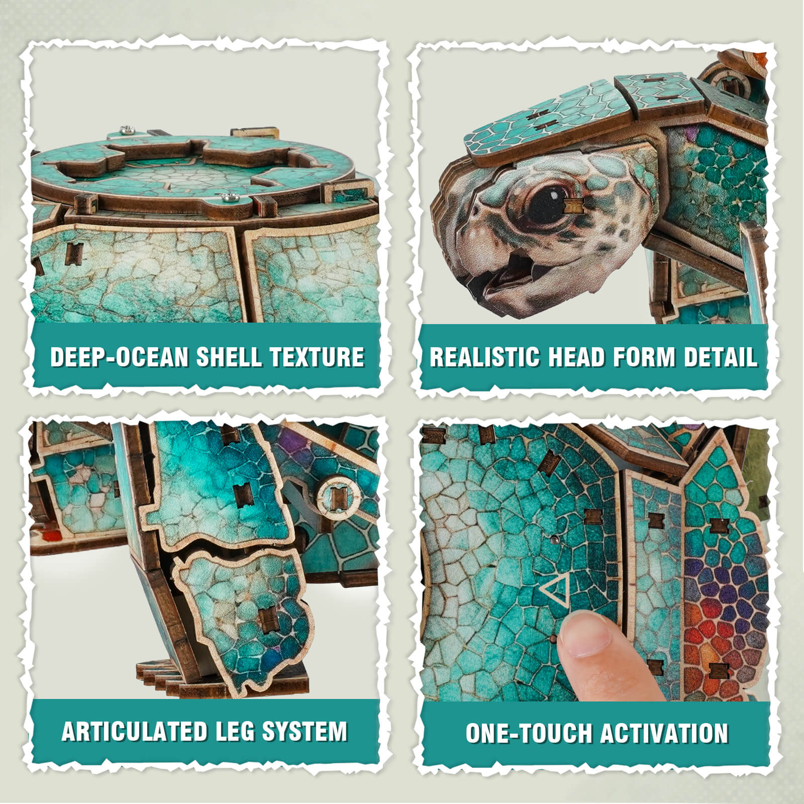 3D Wooden Mechanical Kit - Sea Turtle