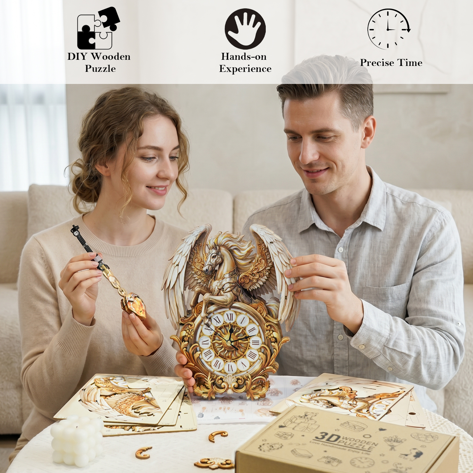 Pegasus Dream - 3D Decorative Wall & Desk Clock