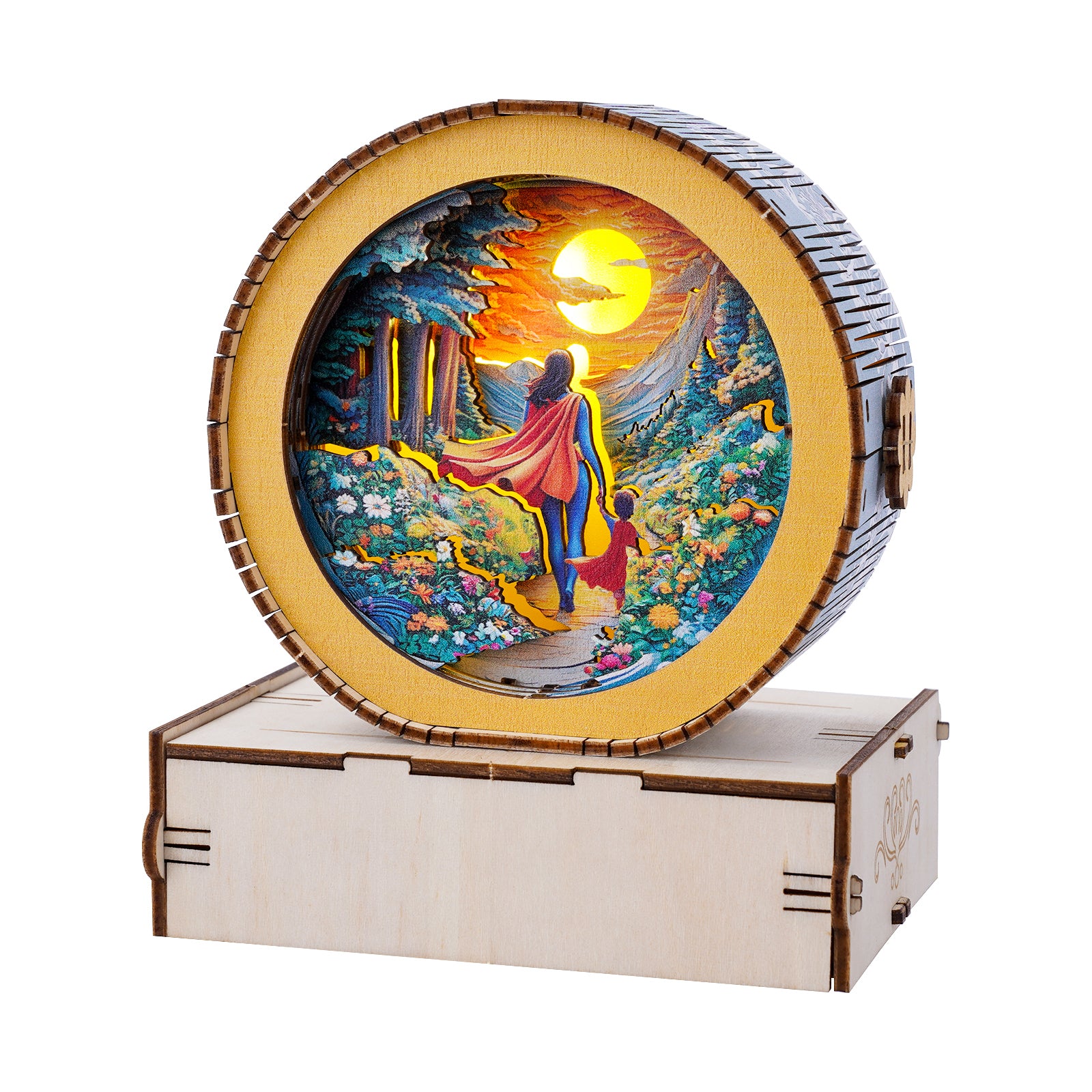 3D Wooden Puzzle Night Light, DIY kits for adults